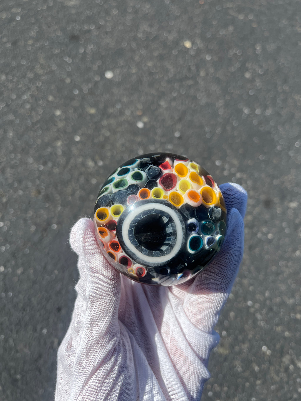 Unicorn Marble with Custom Red Backing By Kaj Beck