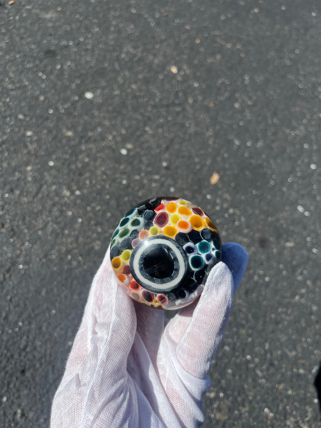 Unicorn Marble with Custom Red Backing By Kaj Beck