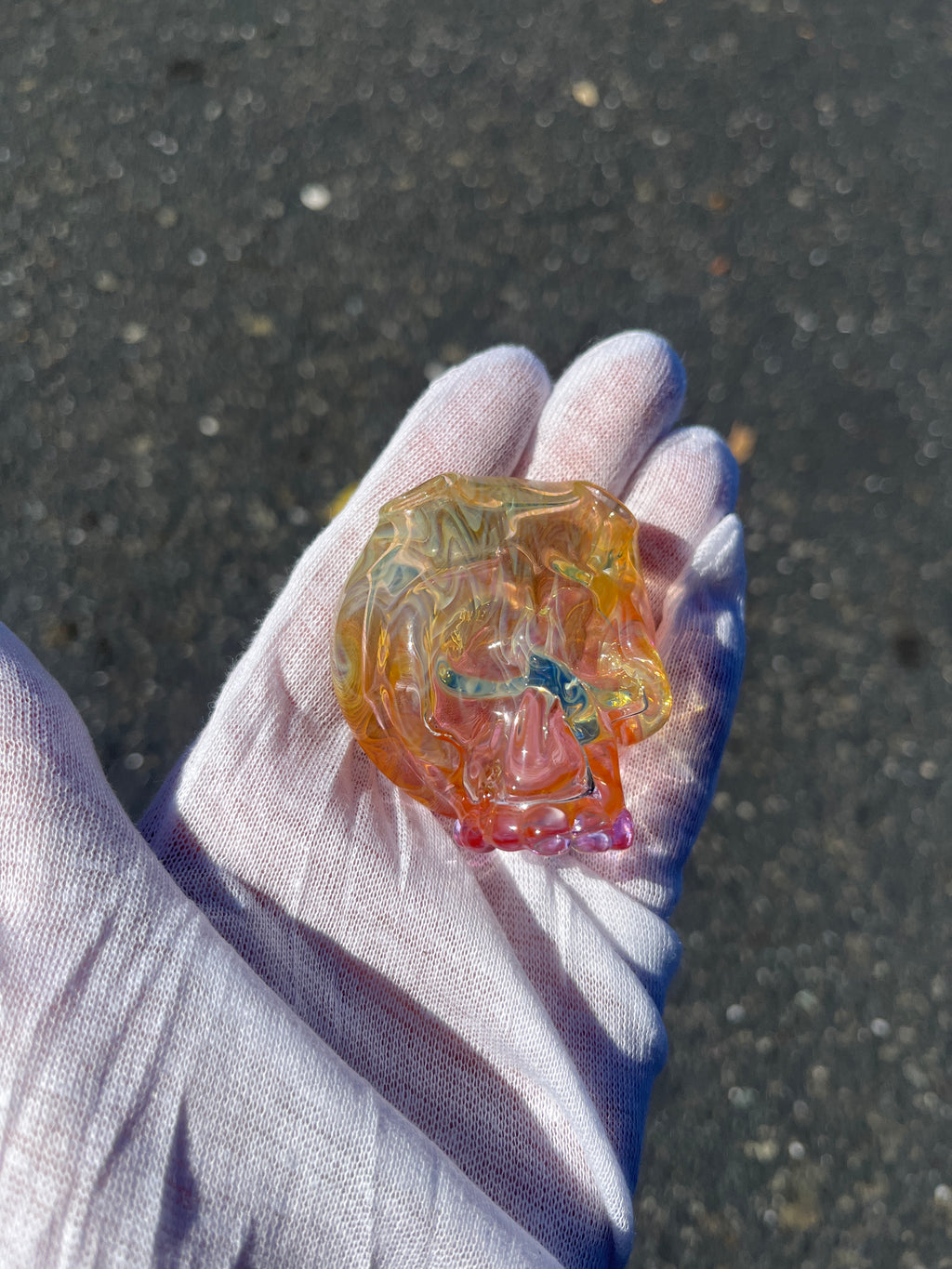 Fumed Skull Pendant By Marty Preston and Mark Nicely