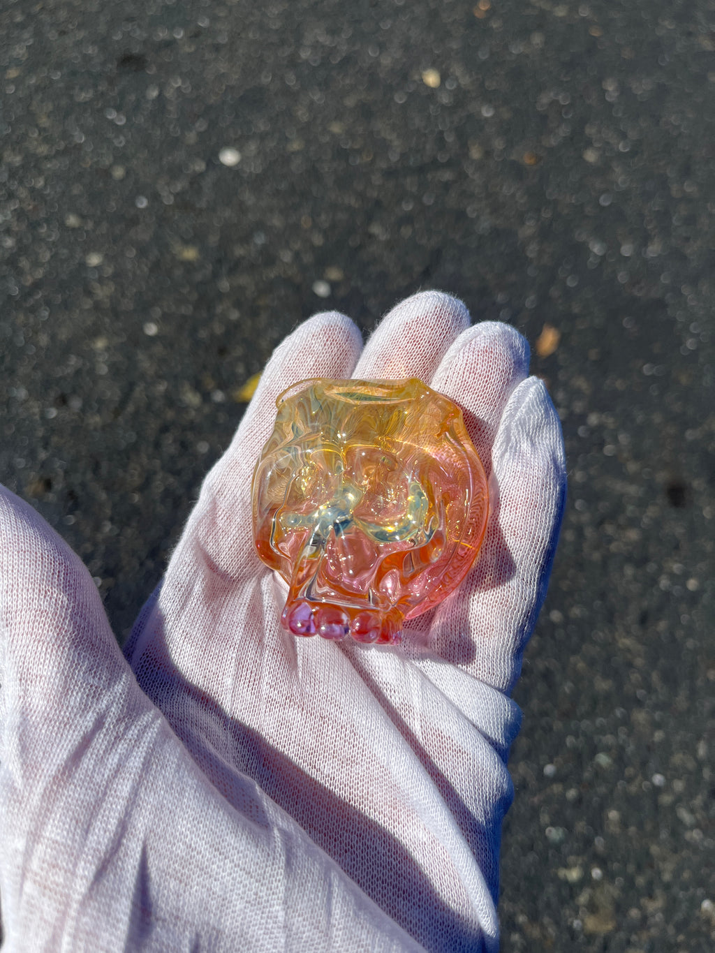 Fumed Skull Pendant By Marty Preston and Mark Nicely