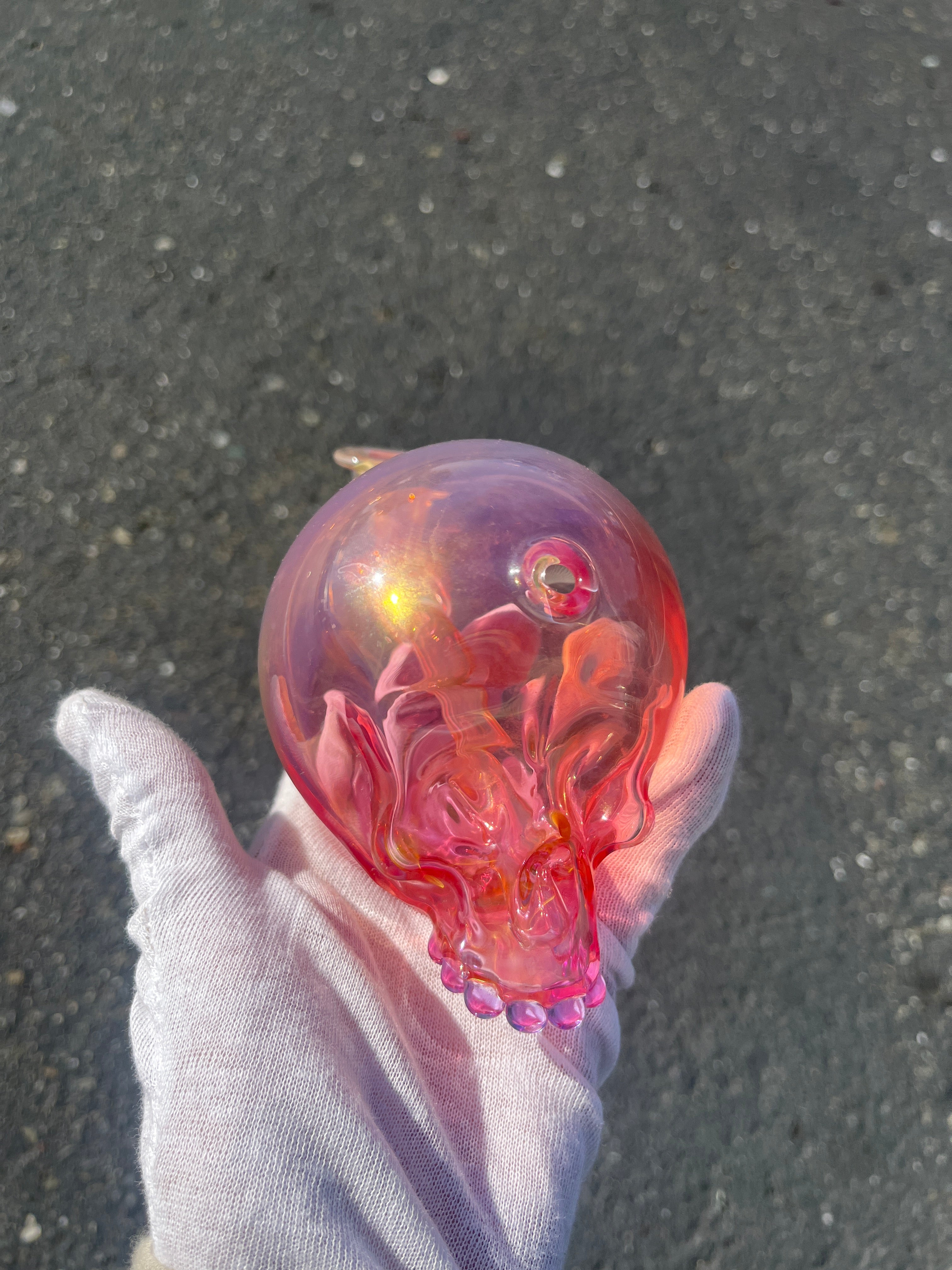 Gold Fumed Skull By Marty Preston