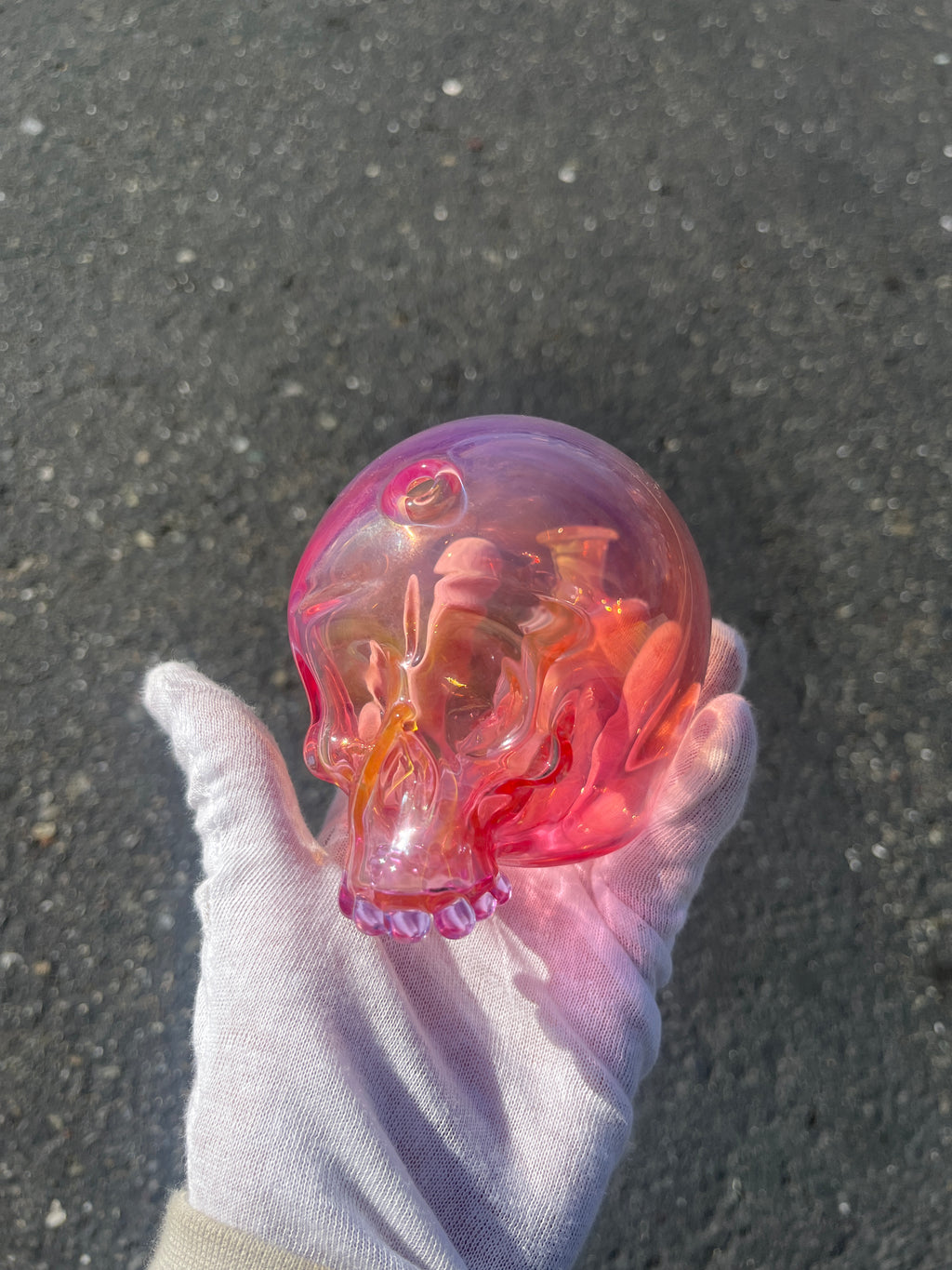 Gold Fumed Skull By Marty Preston