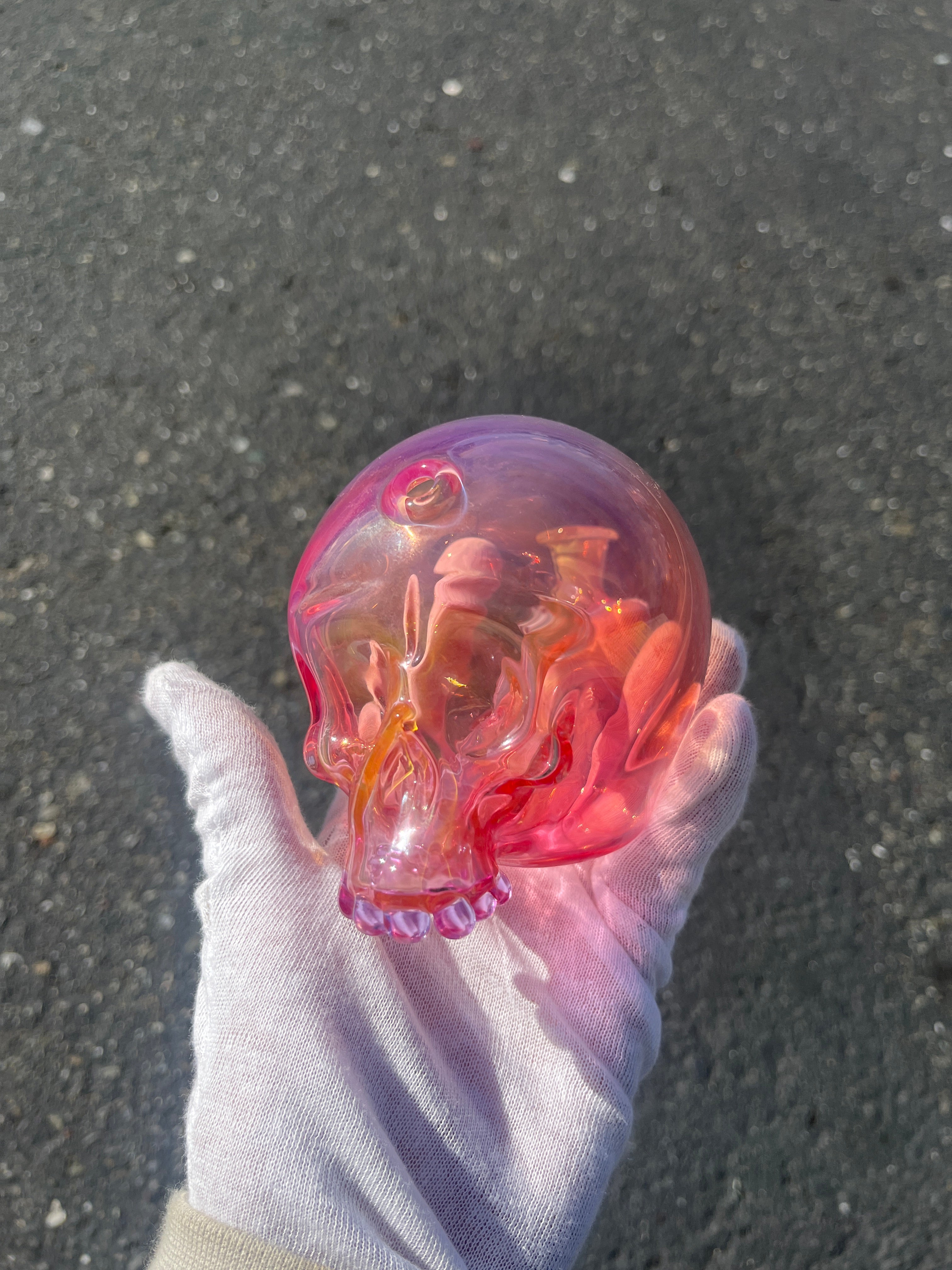 Gold Fumed Skull By Marty Preston