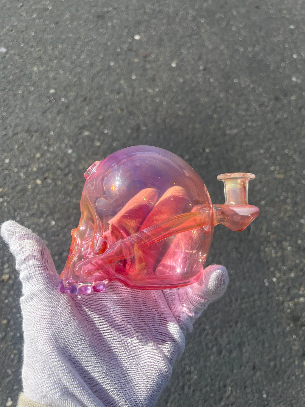 Gold Fumed Skull By Marty Preston