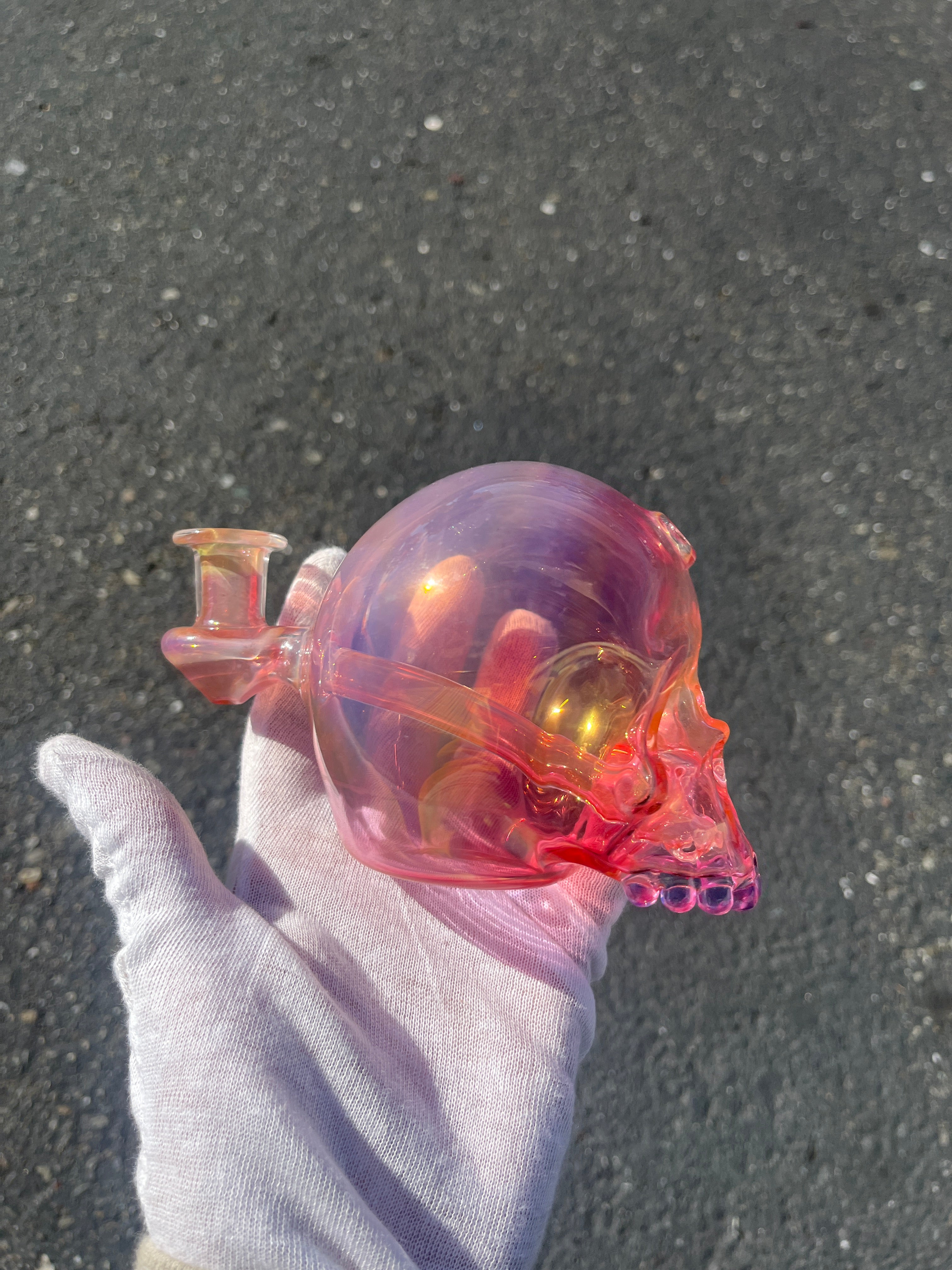 Gold Fumed Skull By Marty Preston