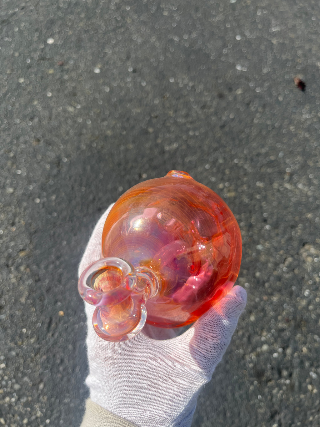 Gold Fumed Spiral Skull By Marty Preston