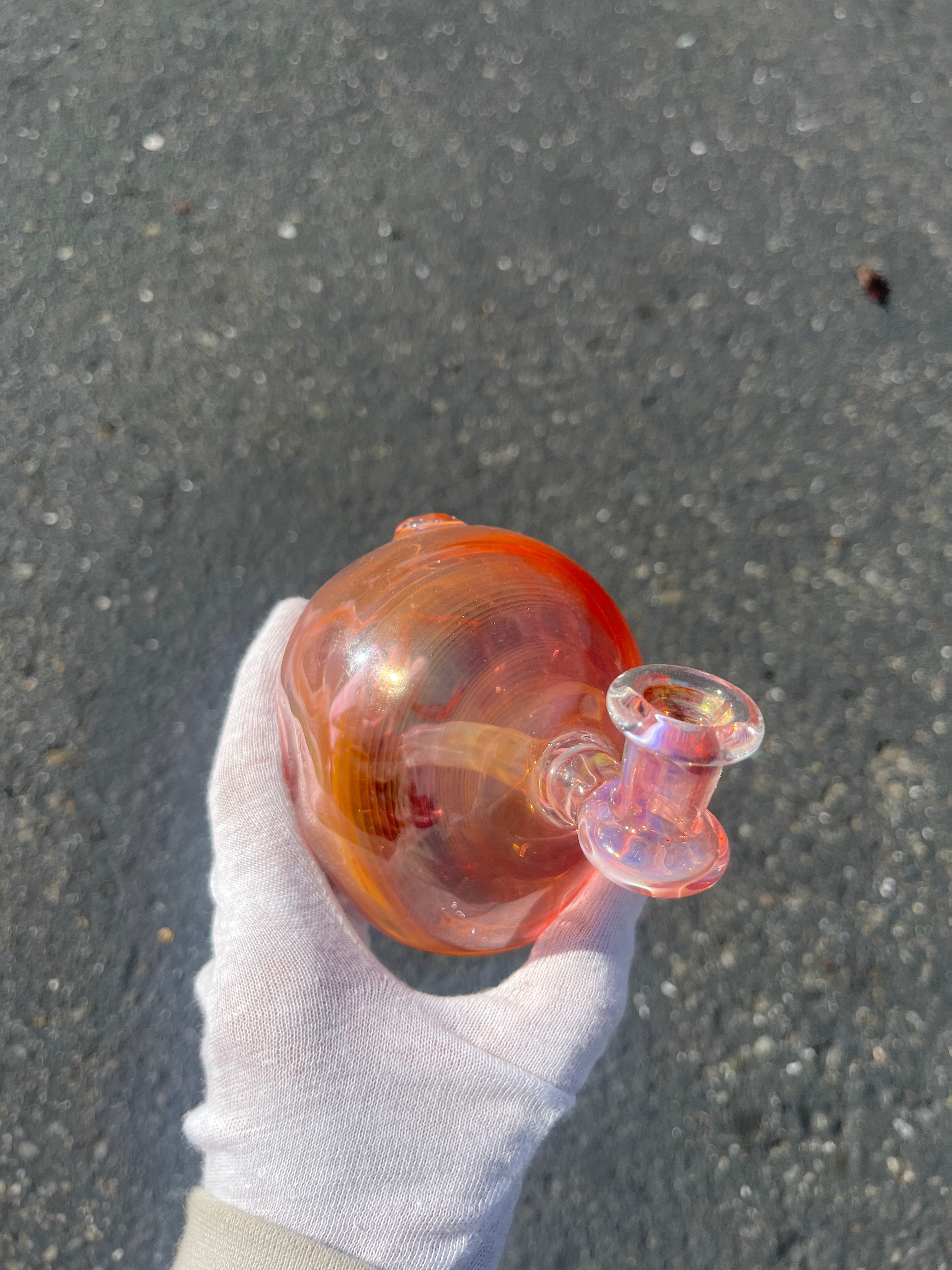 Gold Fumed Spiral Skull By Marty Preston