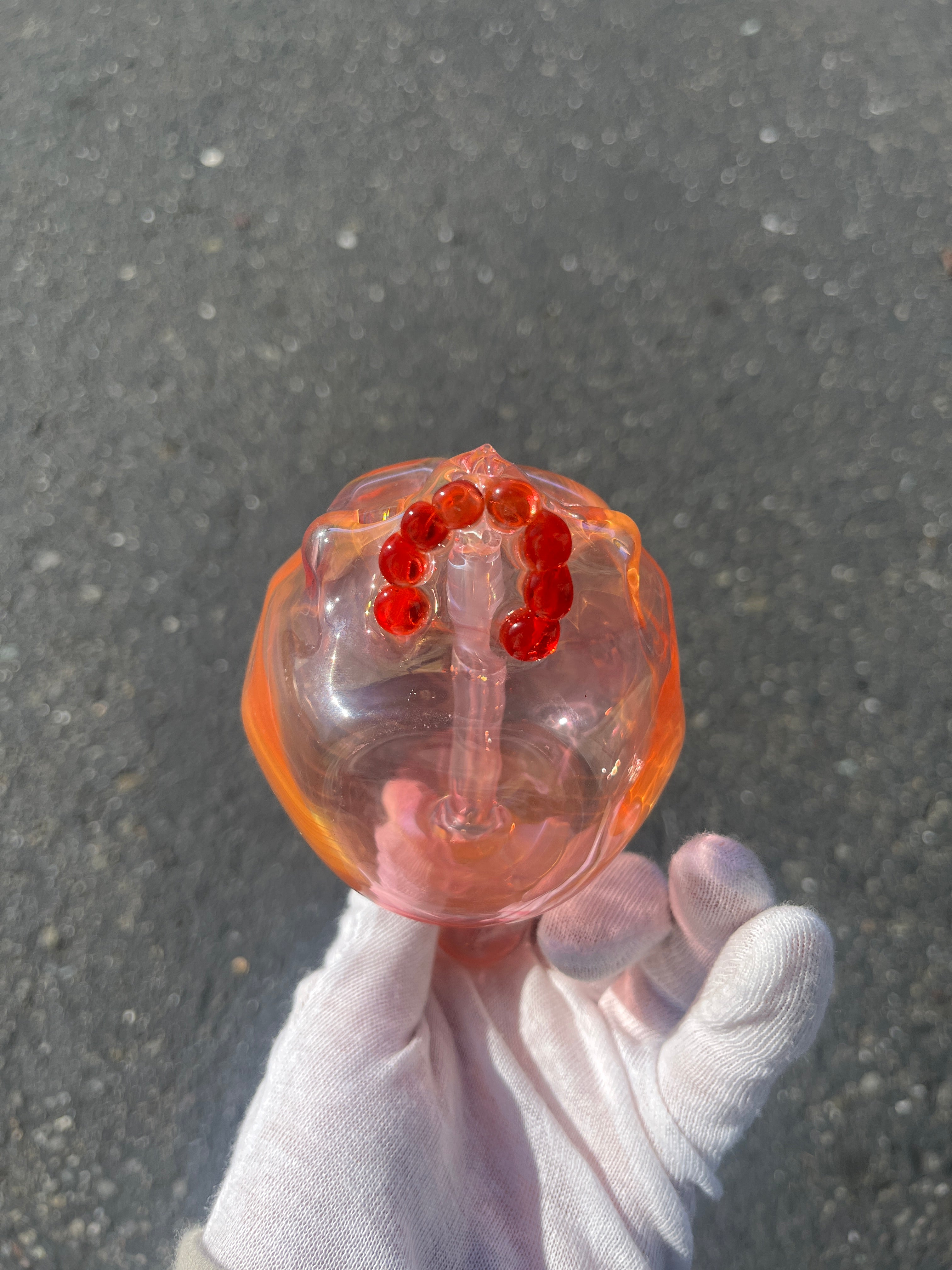 Gold Fumed Spiral Skull By Marty Preston