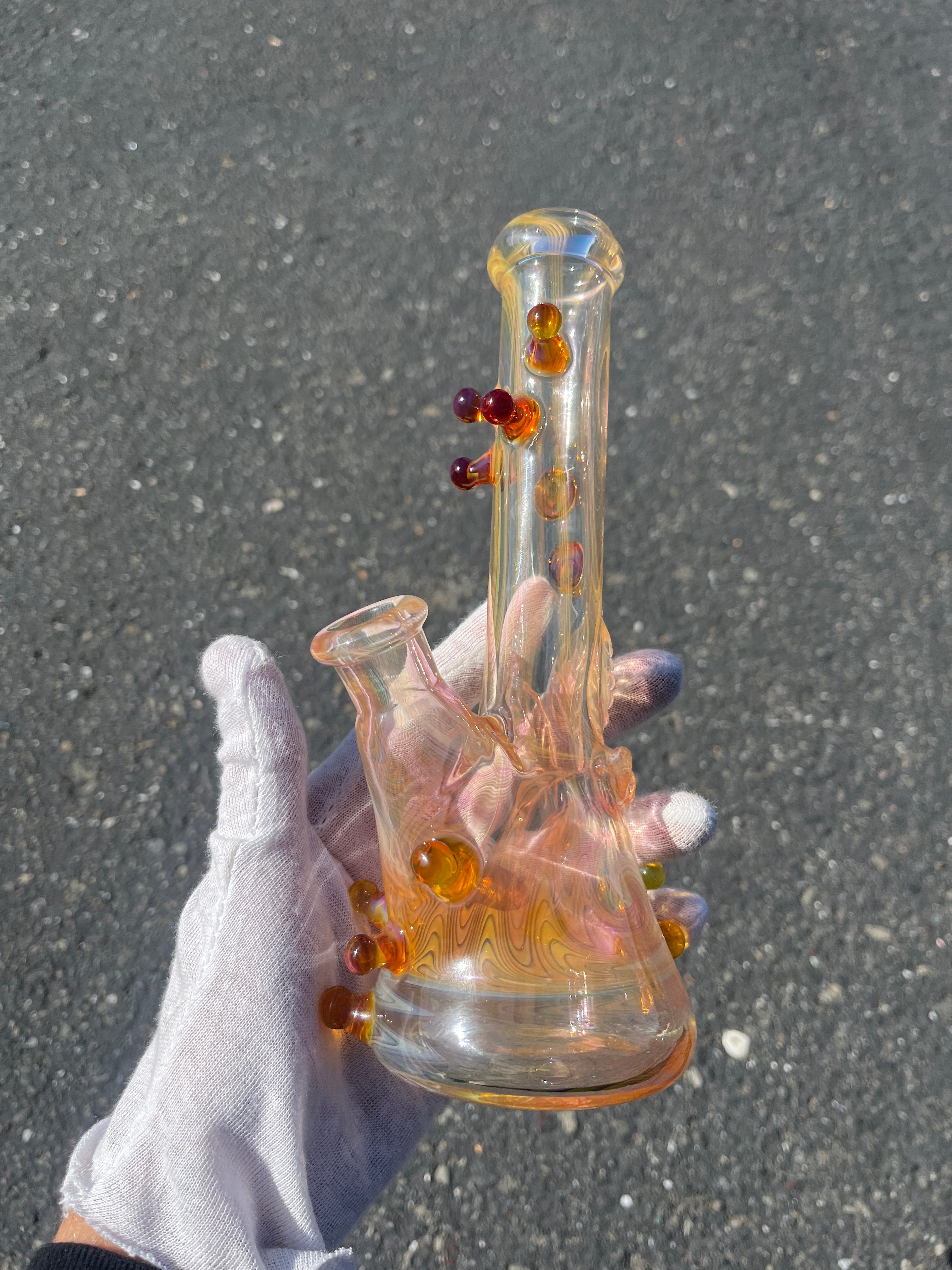 Fumed Worked Beaker By Mr. Gray, Marty Preston, and Mark Nicely