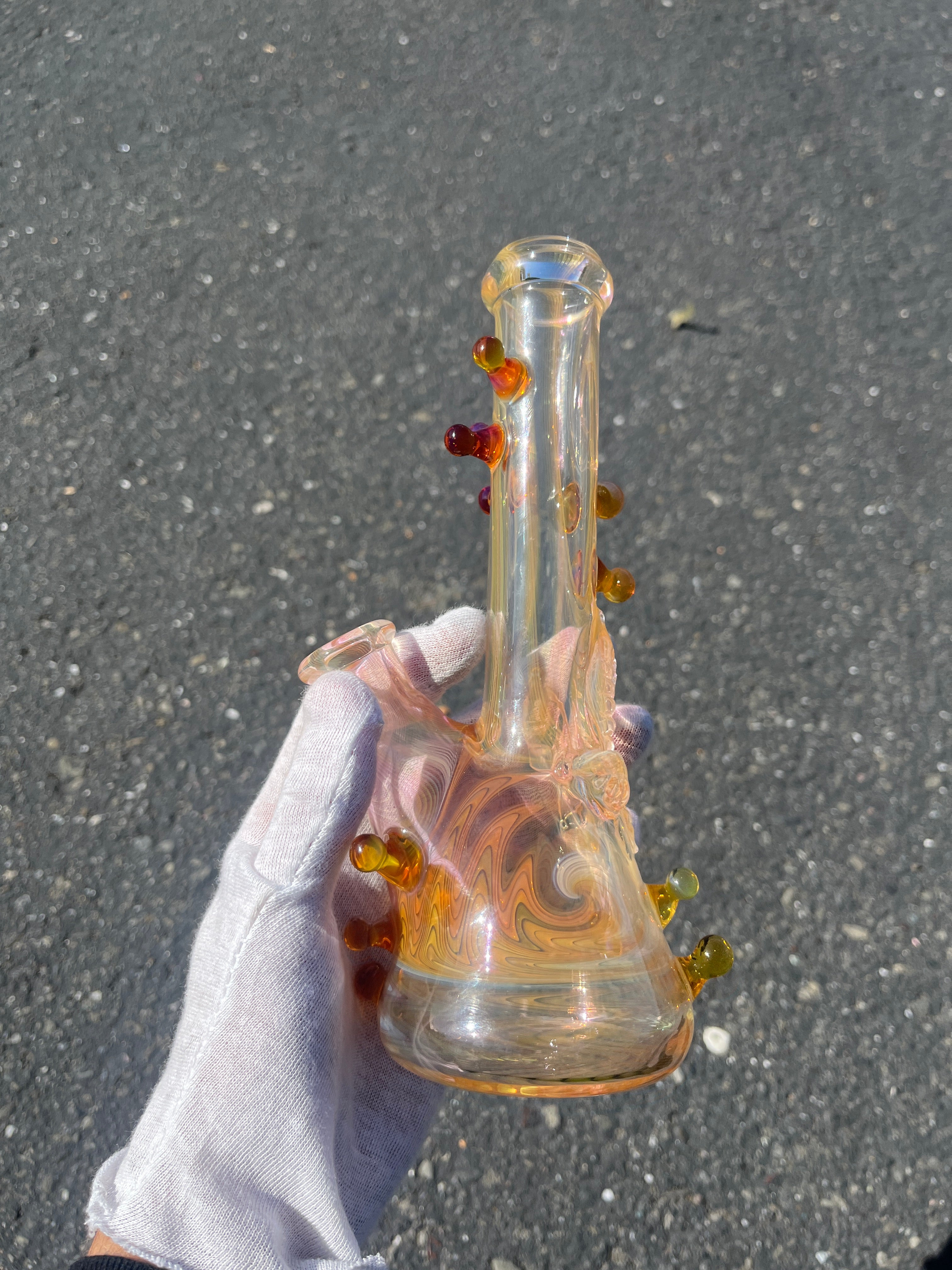 Fumed Worked Beaker By Mr. Gray, Marty Preston, and Mark Nicely