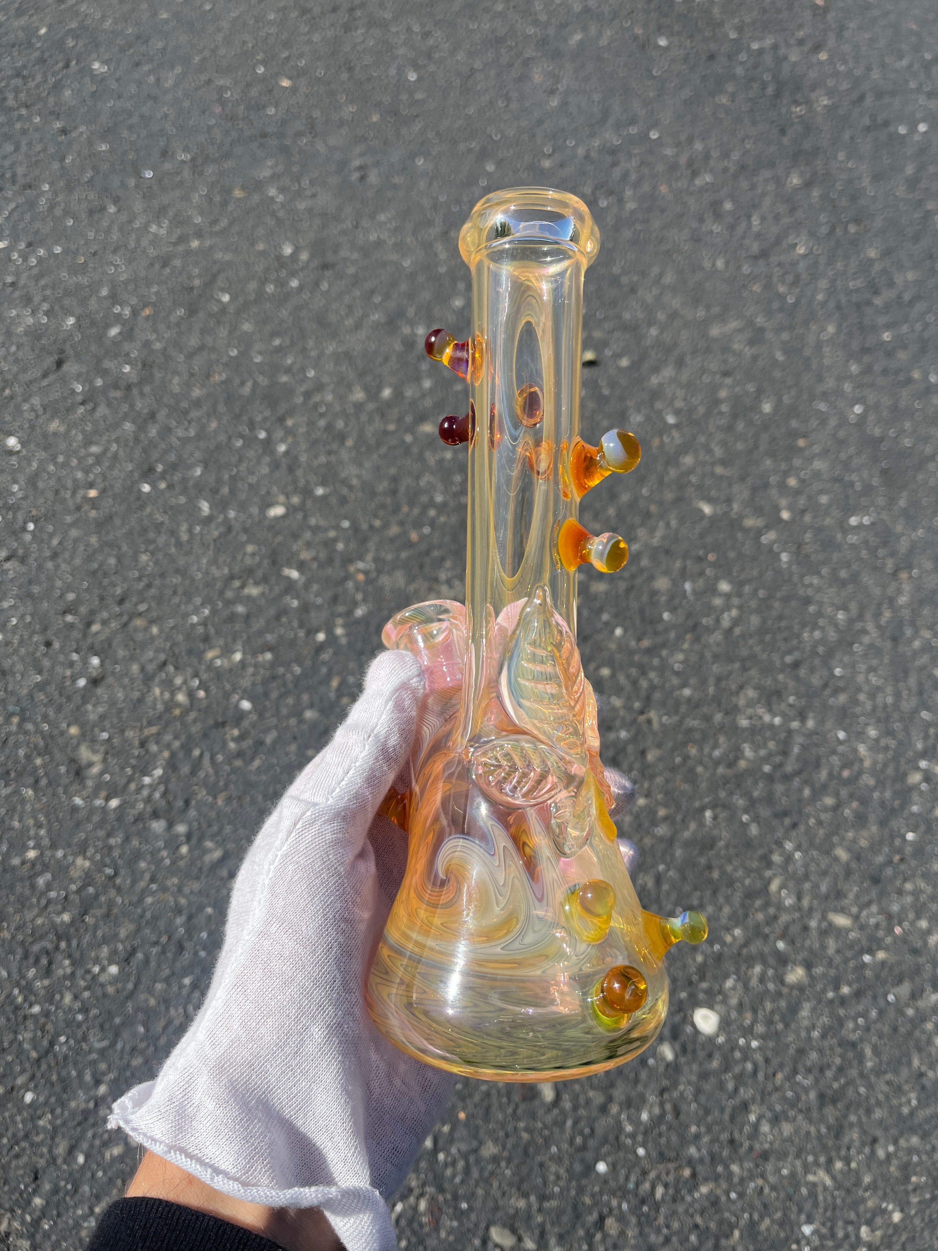 Fumed Worked Beaker By Mr. Gray, Marty Preston, and Mark Nicely