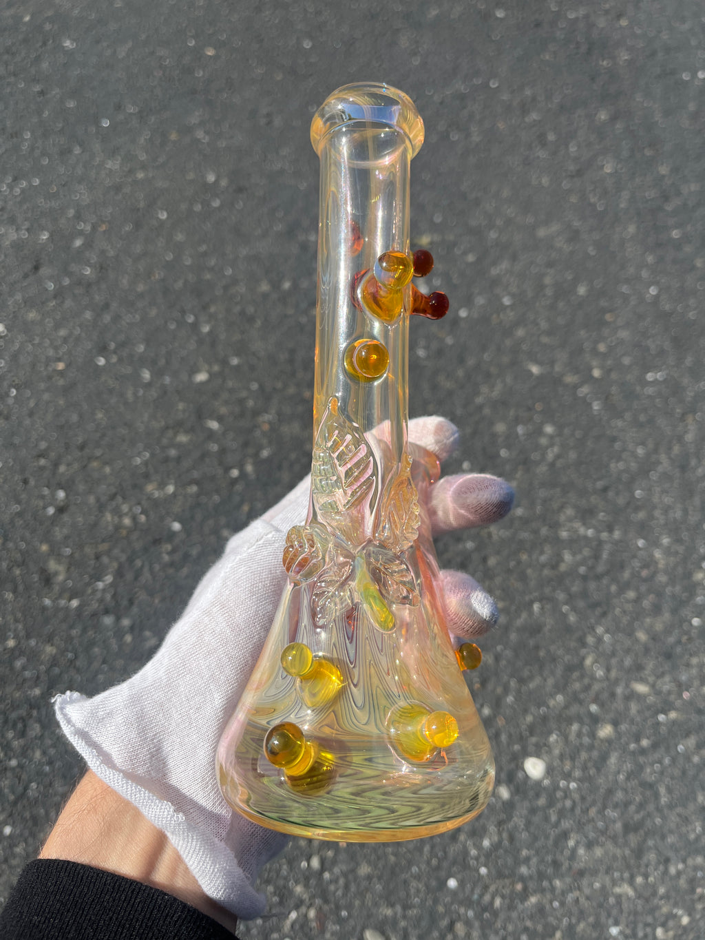 Fumed Worked Beaker By Mr. Gray, Marty Preston, and Mark Nicely