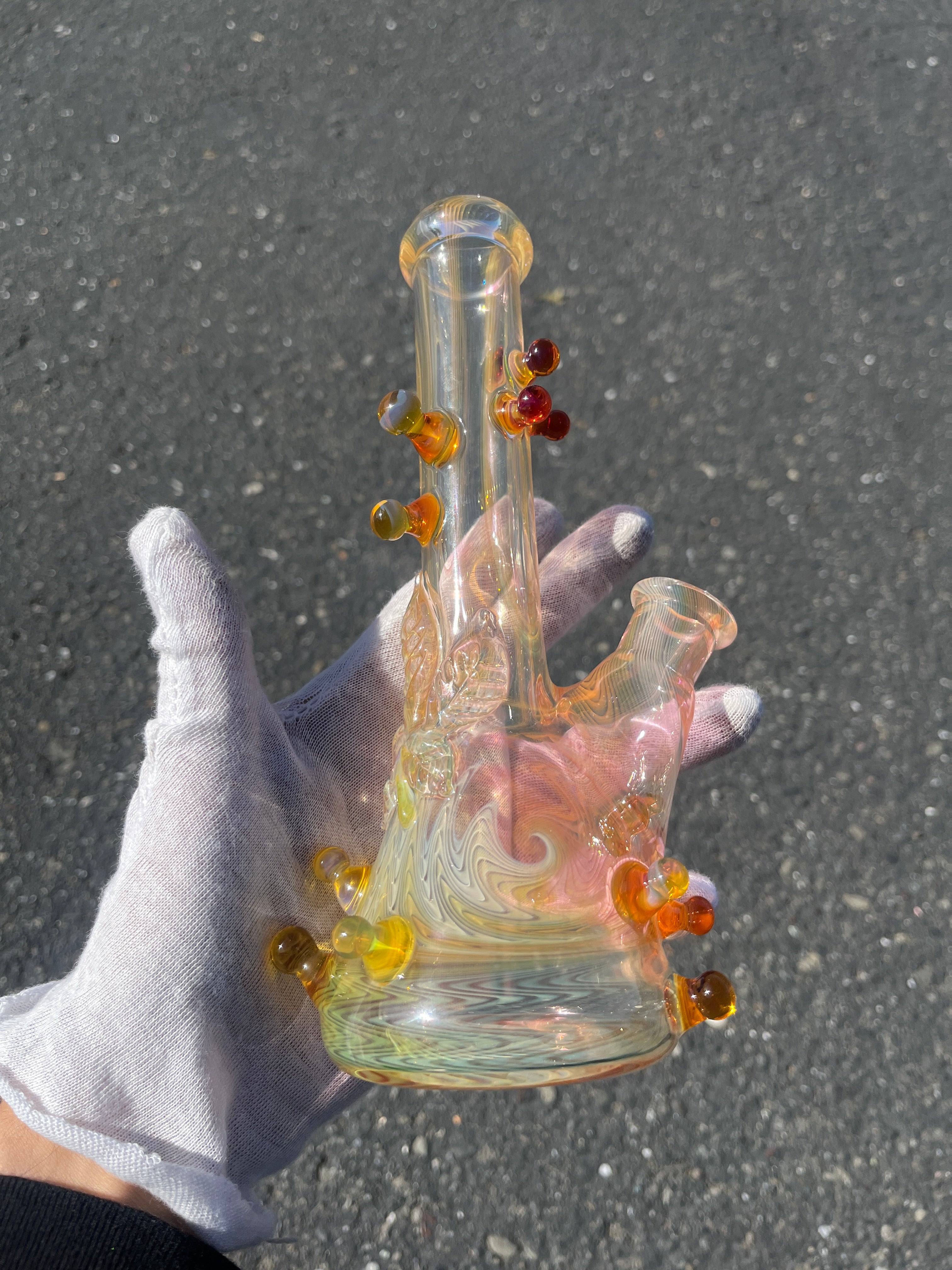 Fumed Worked Beaker By Mr. Gray, Marty Preston, and Mark Nicely