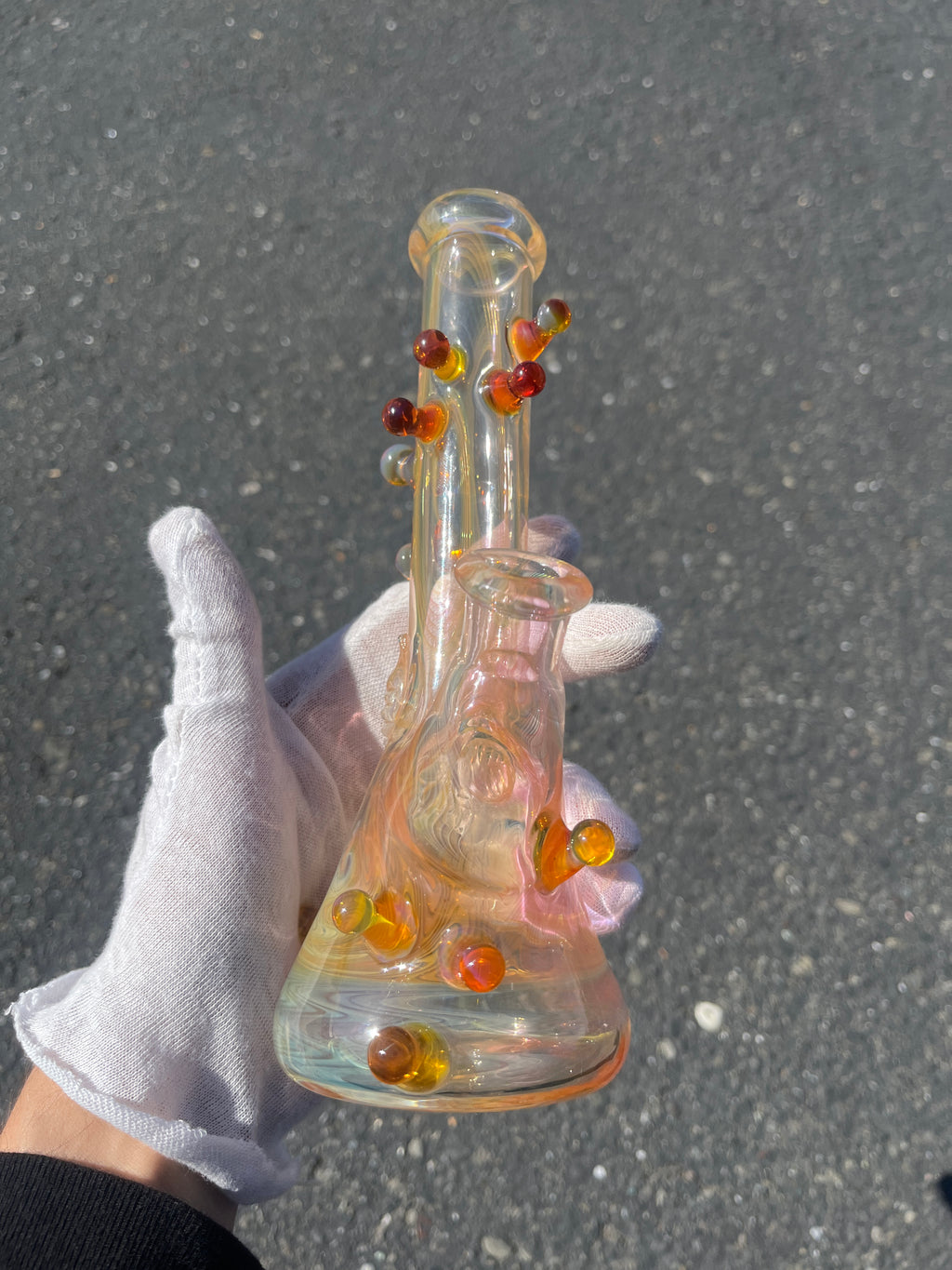 Fumed Worked Beaker By Mr. Gray, Marty Preston, and Mark Nicely