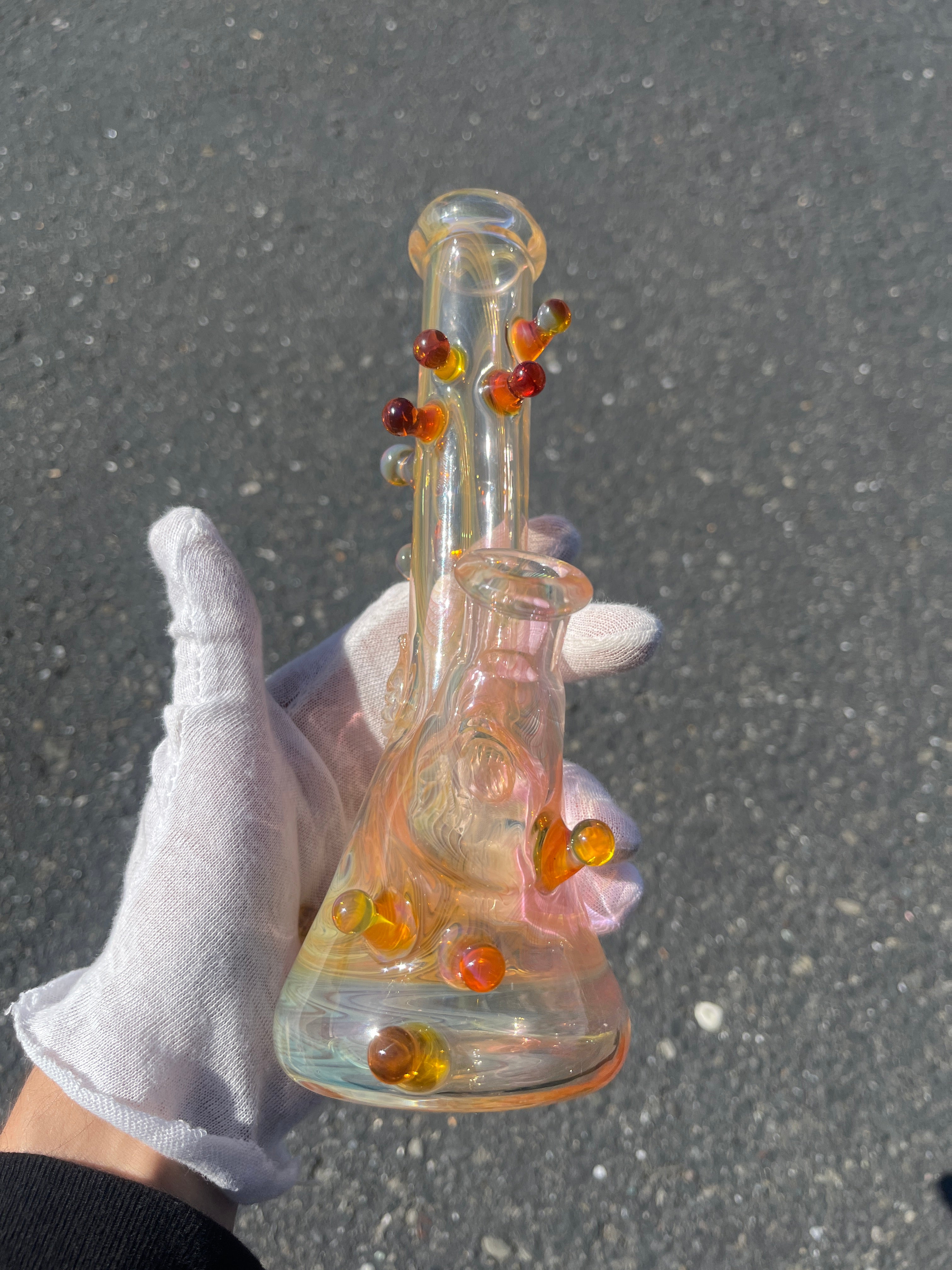 Fumed Worked Beaker By Mr. Gray, Marty Preston, and Mark Nicely