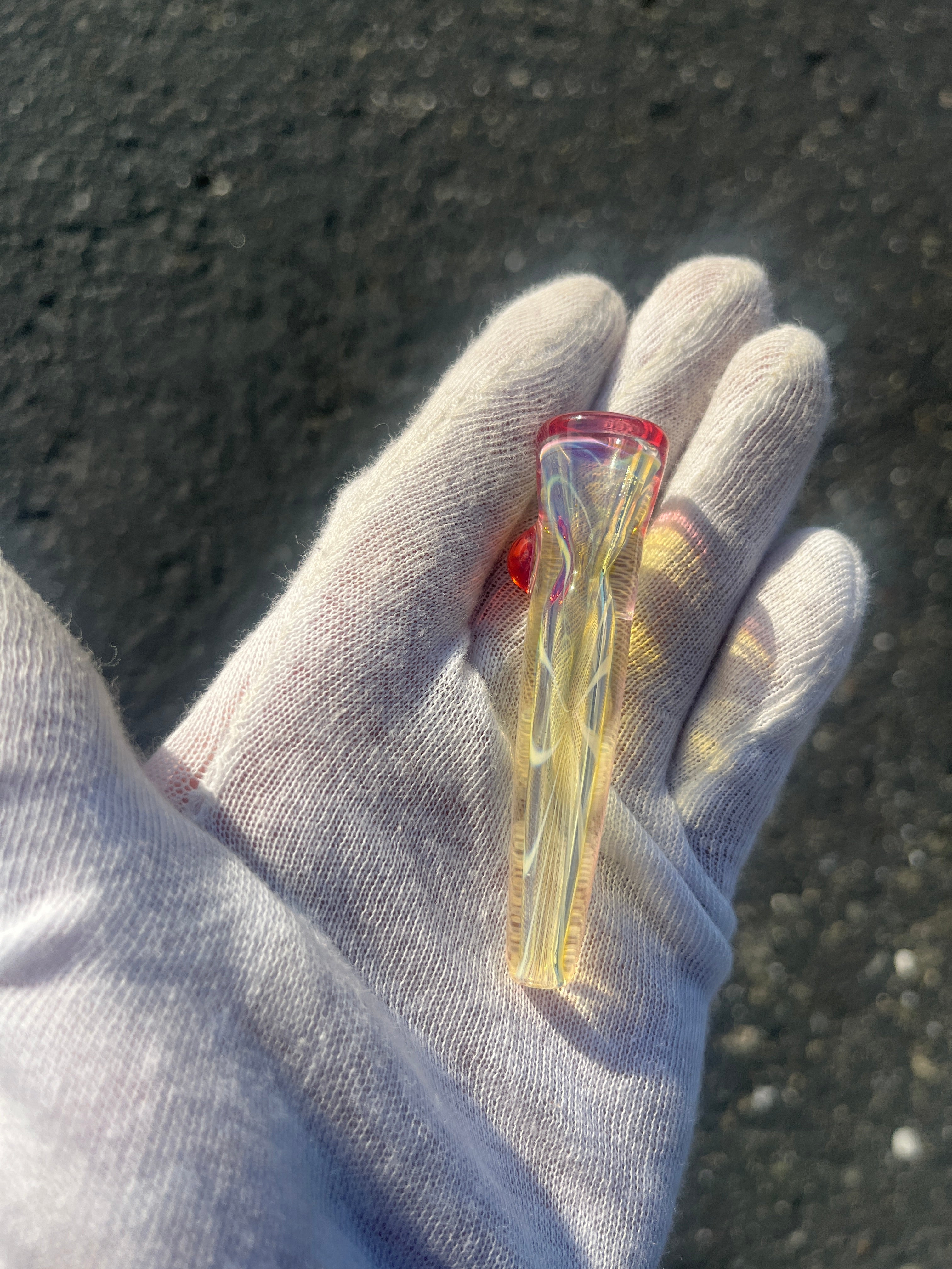 Red Lip Gold Fume One-Y By Gato Glass