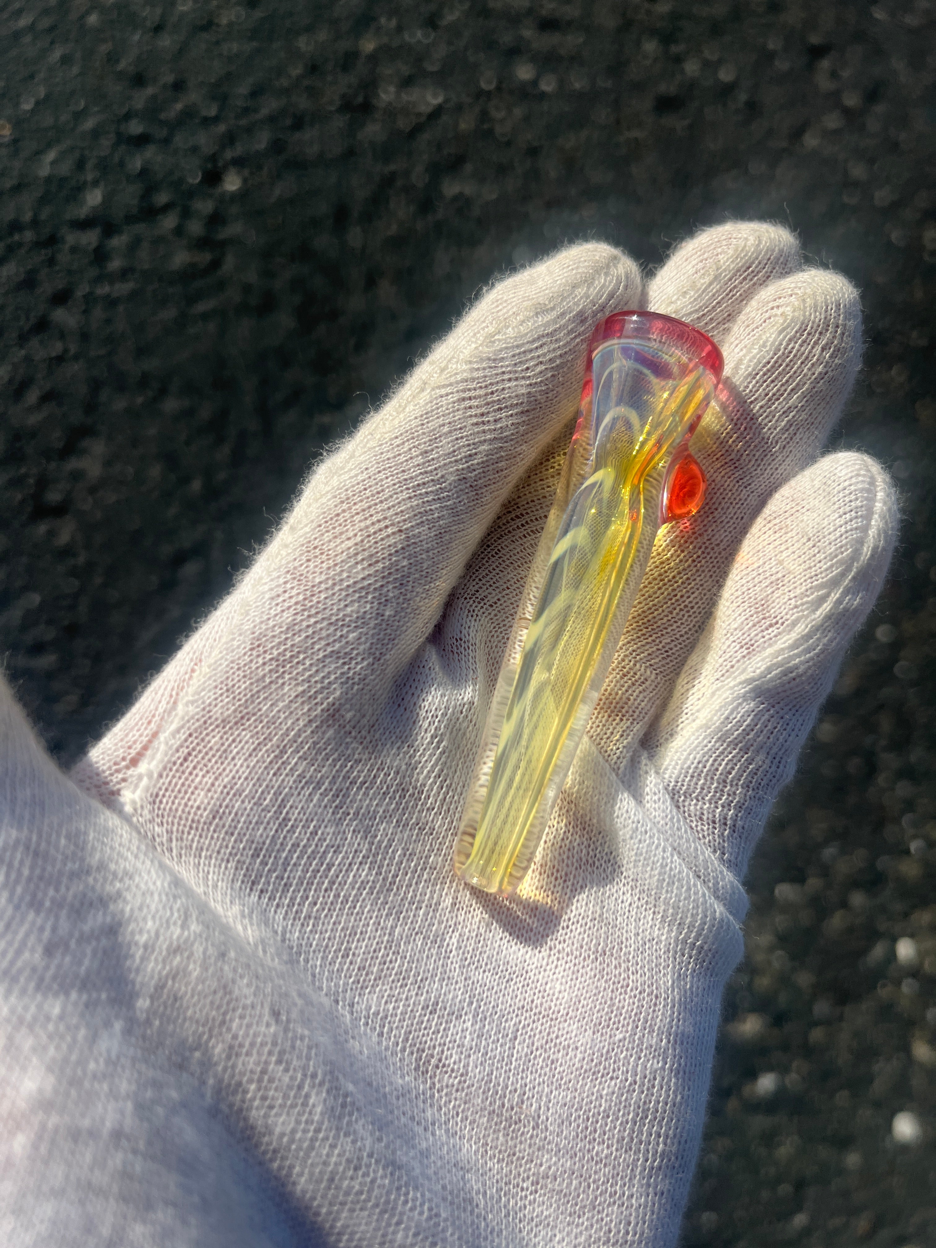 Red Lip Gold Fume One-Y By Gato Glass