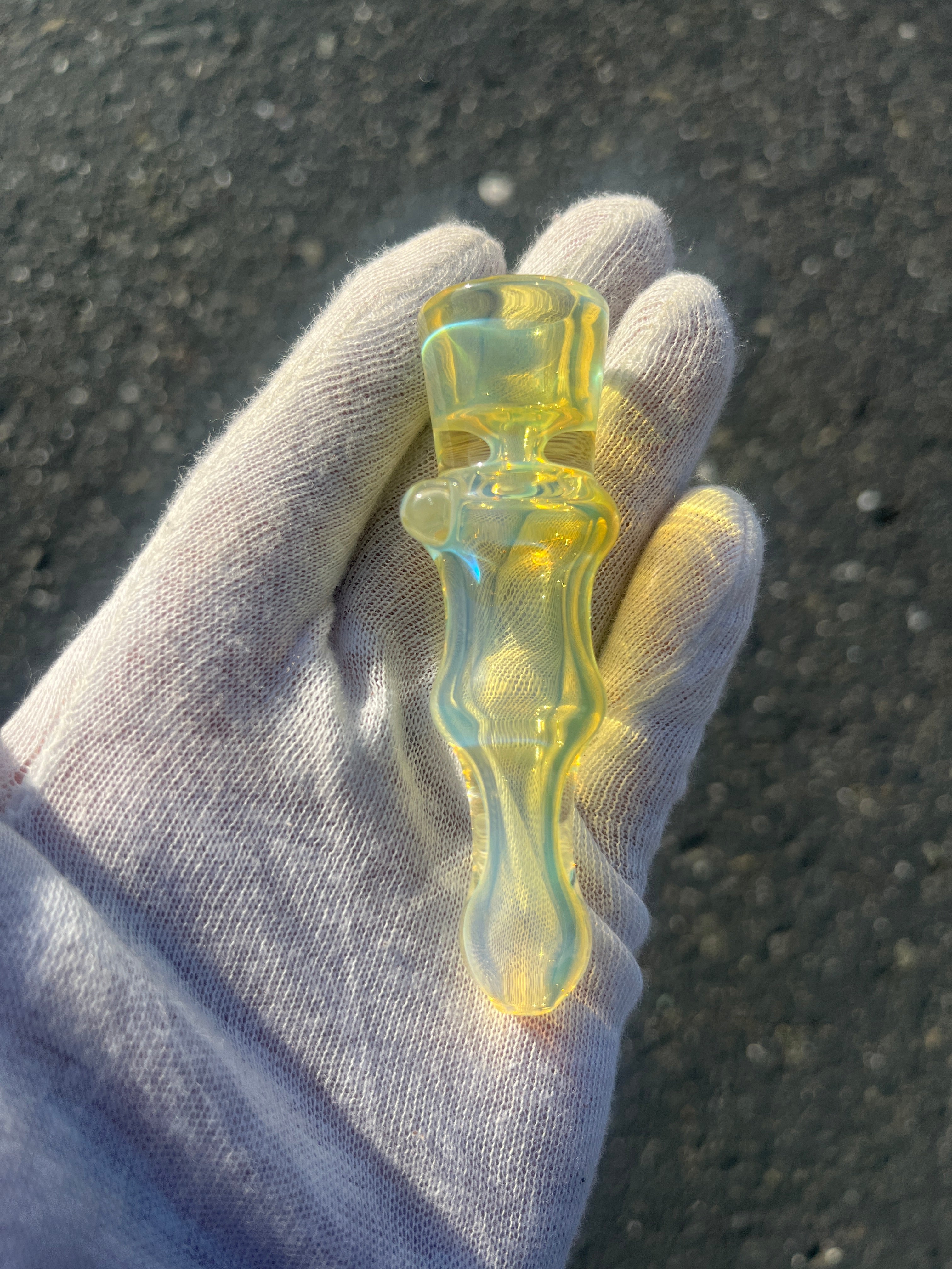 Gold and Silver Fume One-Y By Gato Glass