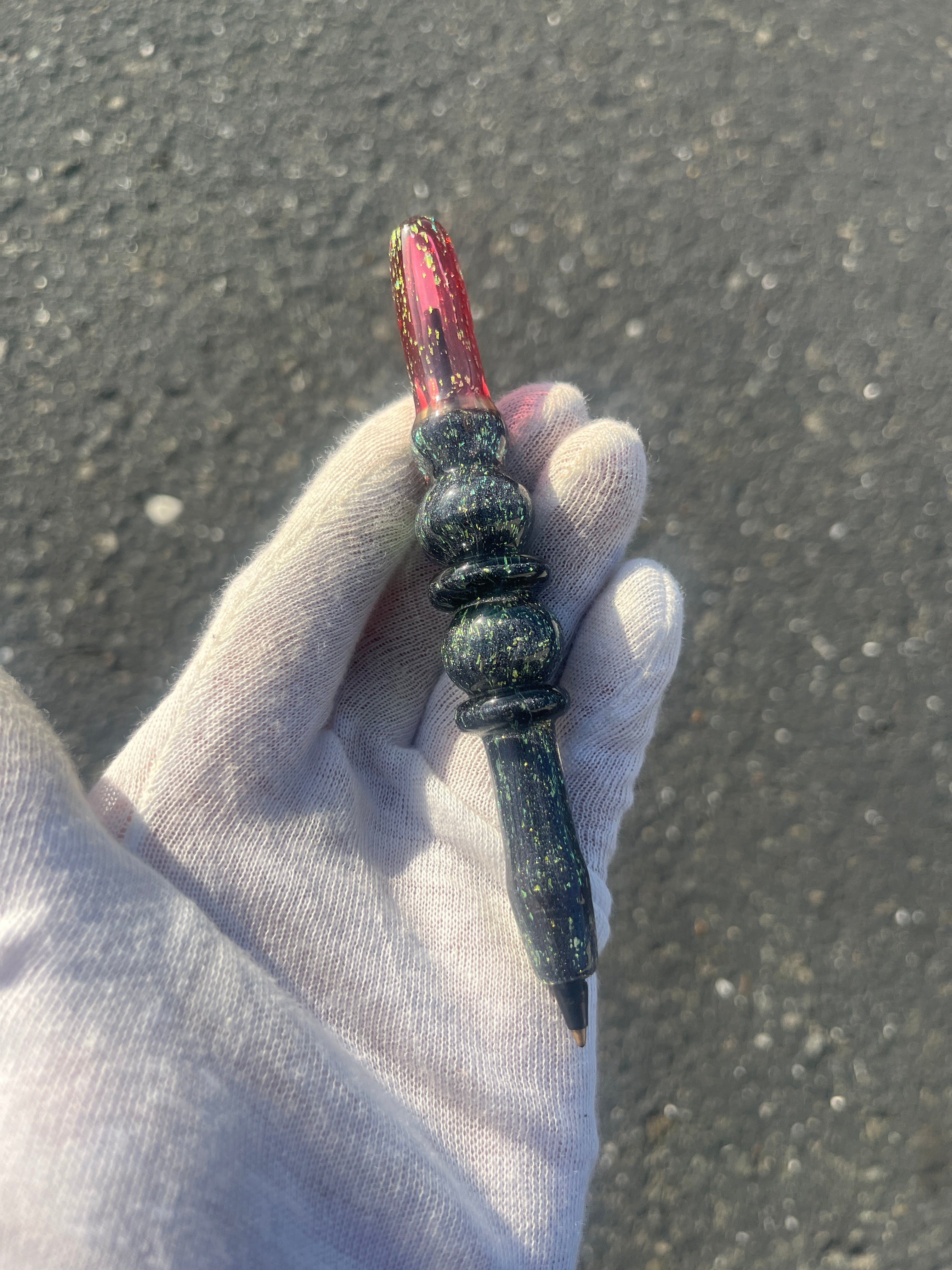 Red and Green Dichro Pen By W.C. Stearns
