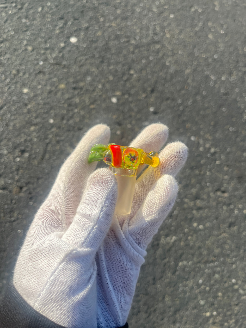 3 Leaf and Resin Gland Slide By Mr. Gray Glass