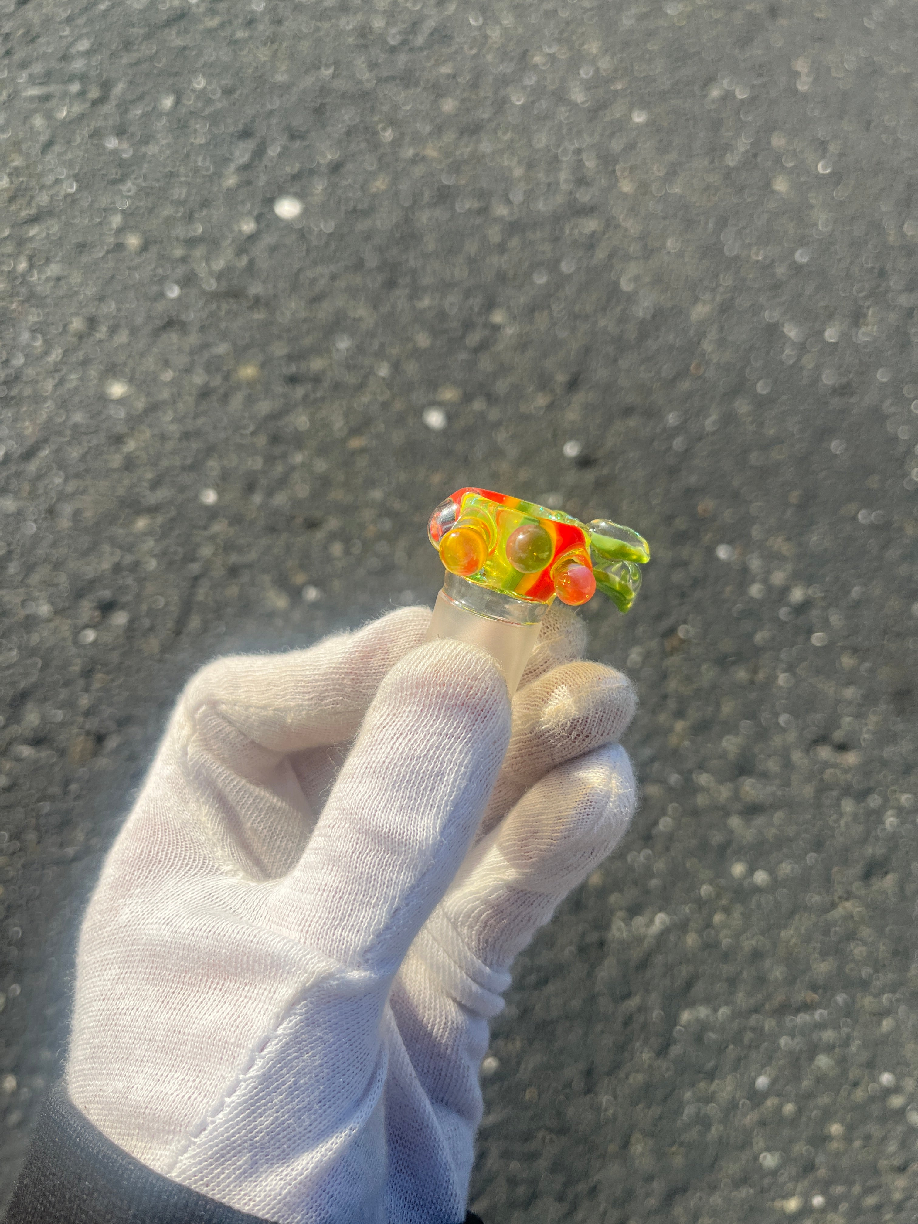 3 Leaf and Resin Gland Slide By Mr. Gray Glass