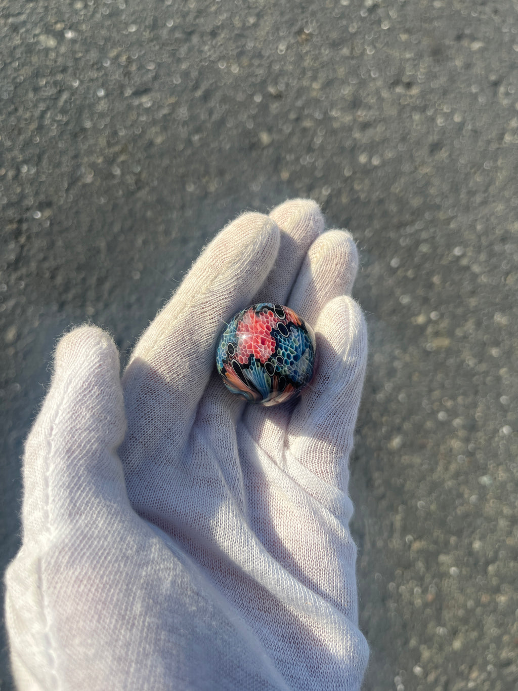 Blue and Red Fully Worked Marble By Kaj Beck