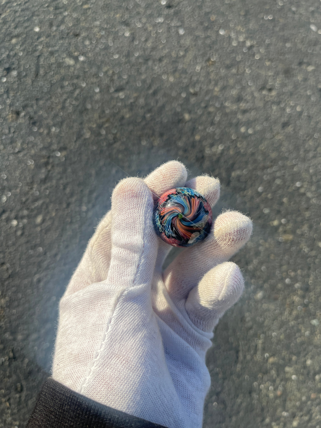 Blue and Red Fully Worked Marble By Kaj Beck