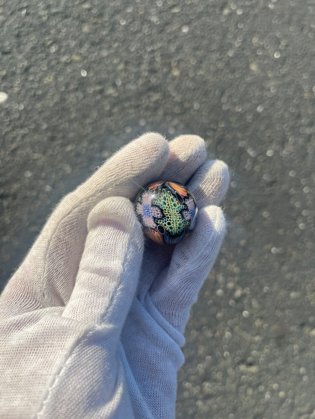 Green and Purple Fully Worked Marble By Kaj Beck