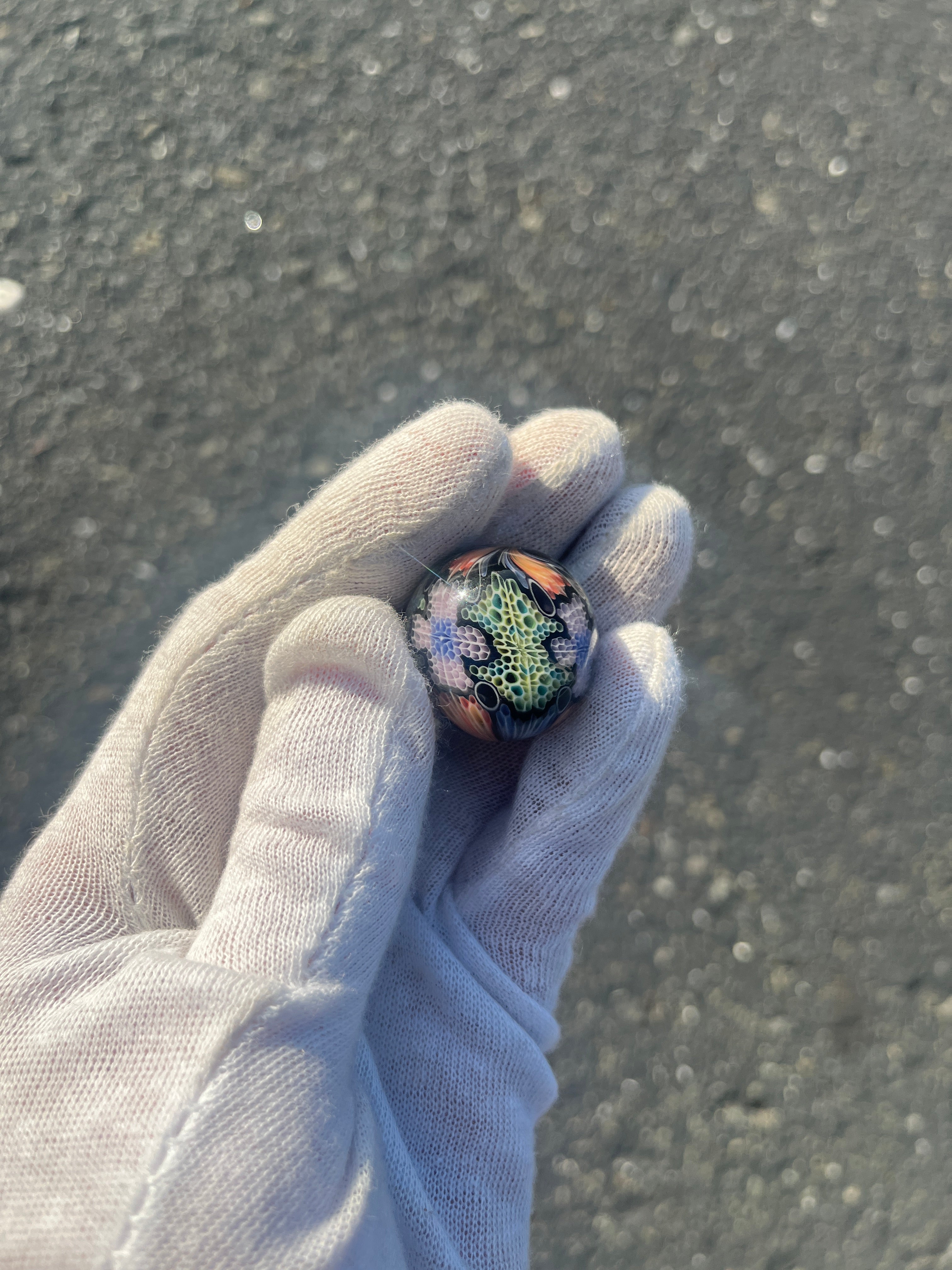 Green and Purple Fully Worked Marble By Kaj Beck