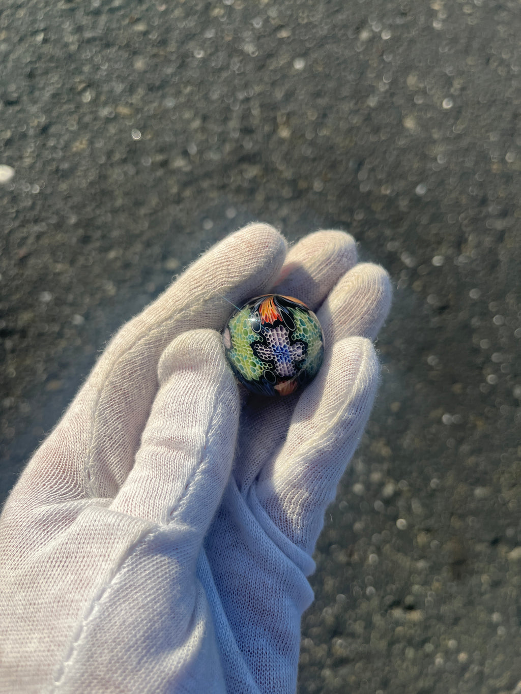 Green and Purple Fully Worked Marble By Kaj Beck