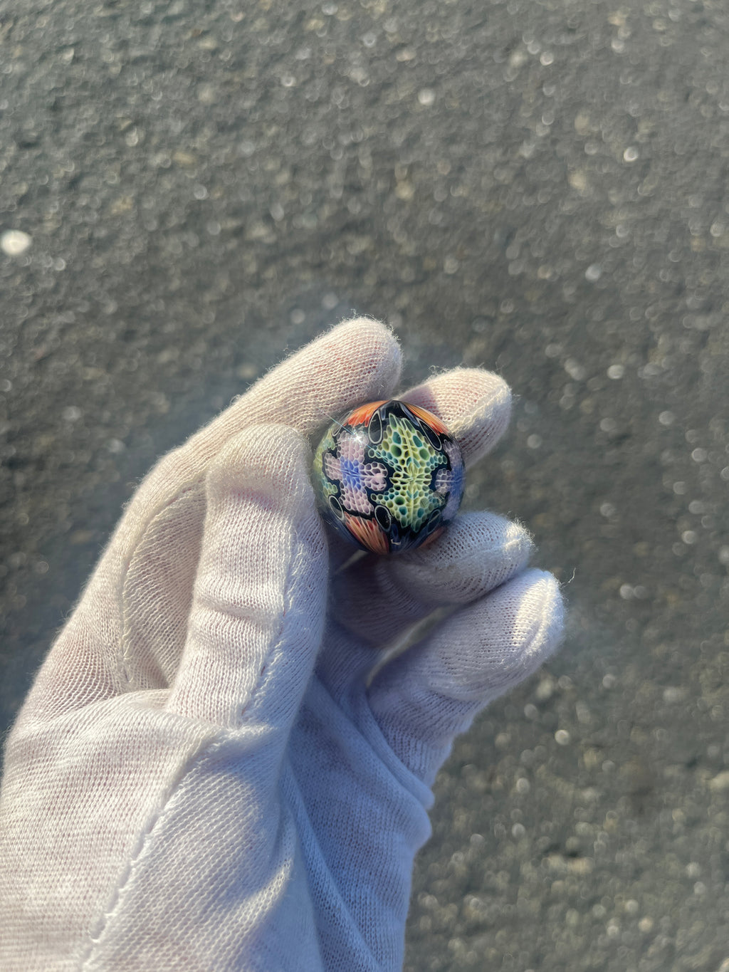 Green and Purple Fully Worked Marble By Kaj Beck