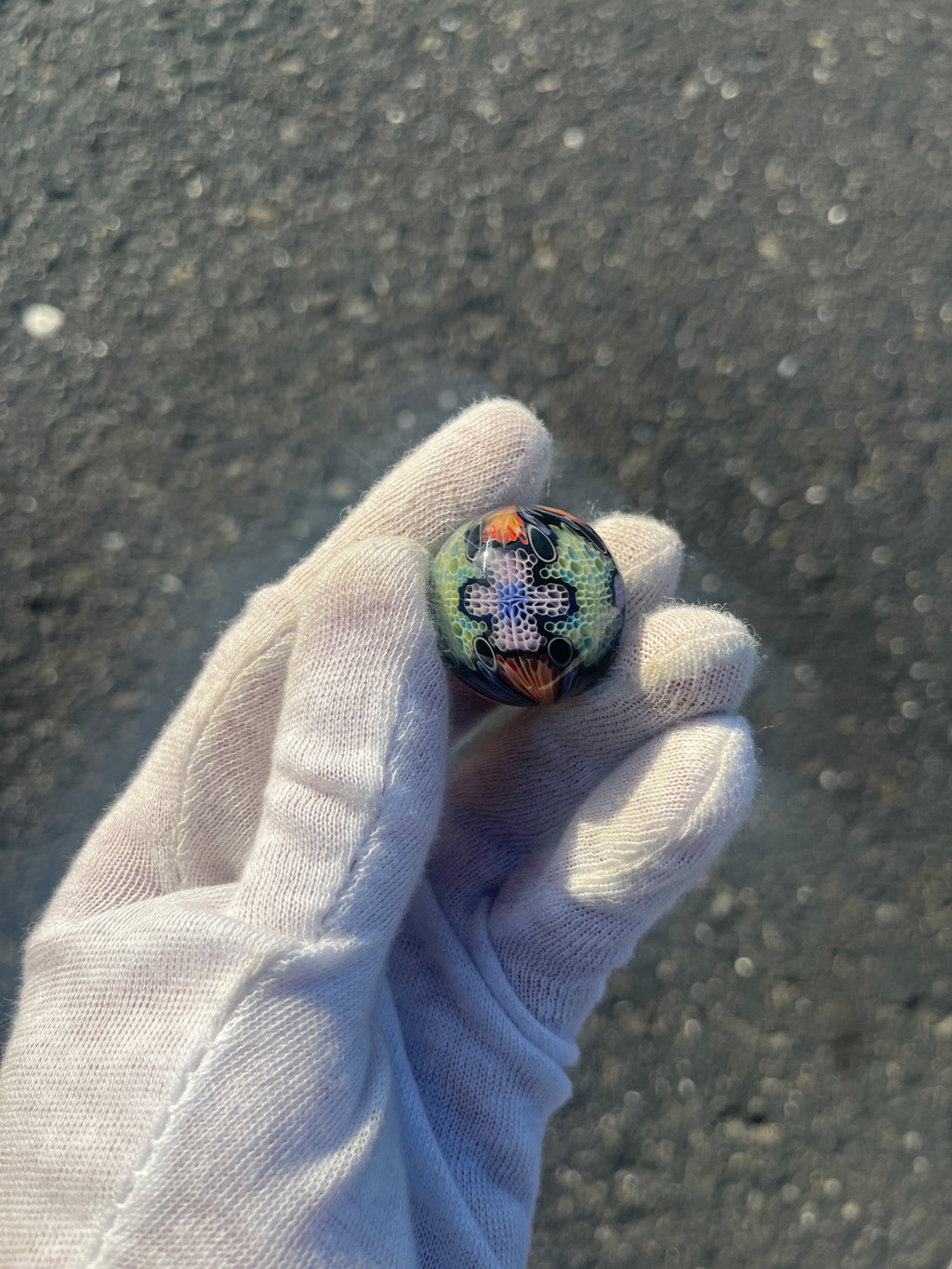 Green and Purple Fully Worked Marble By Kaj Beck