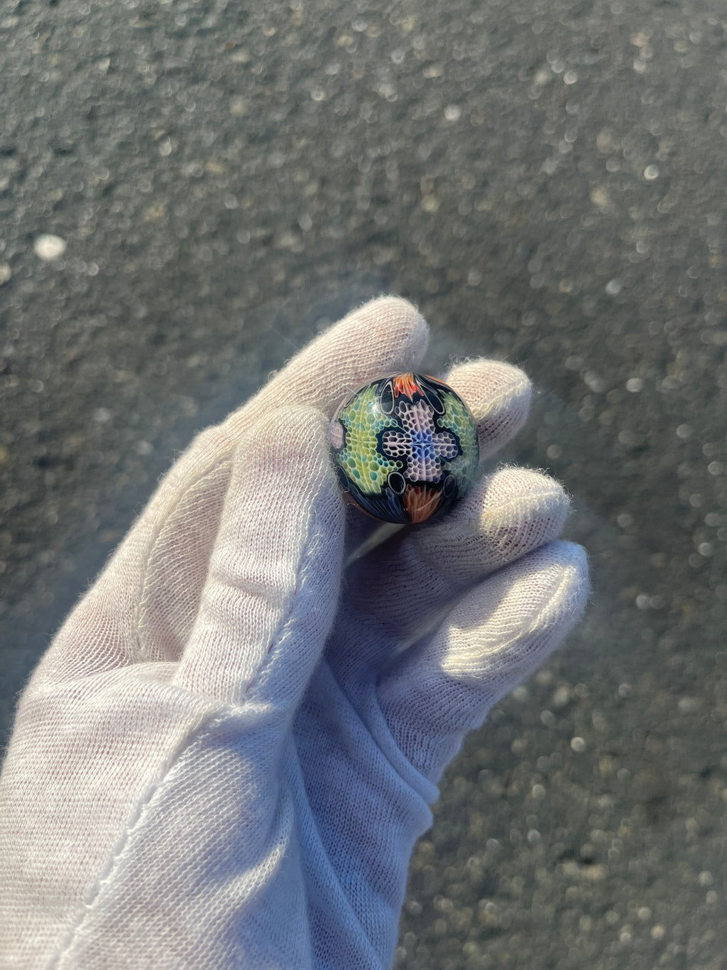 Green and Purple Fully Worked Marble By Kaj Beck