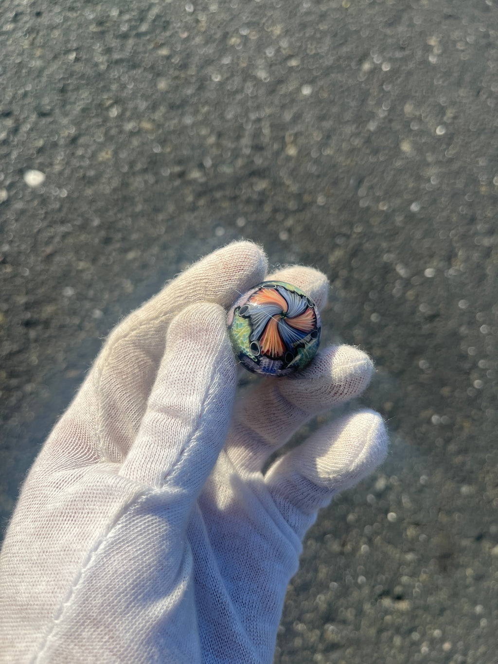 Green and Purple Fully Worked Marble By Kaj Beck