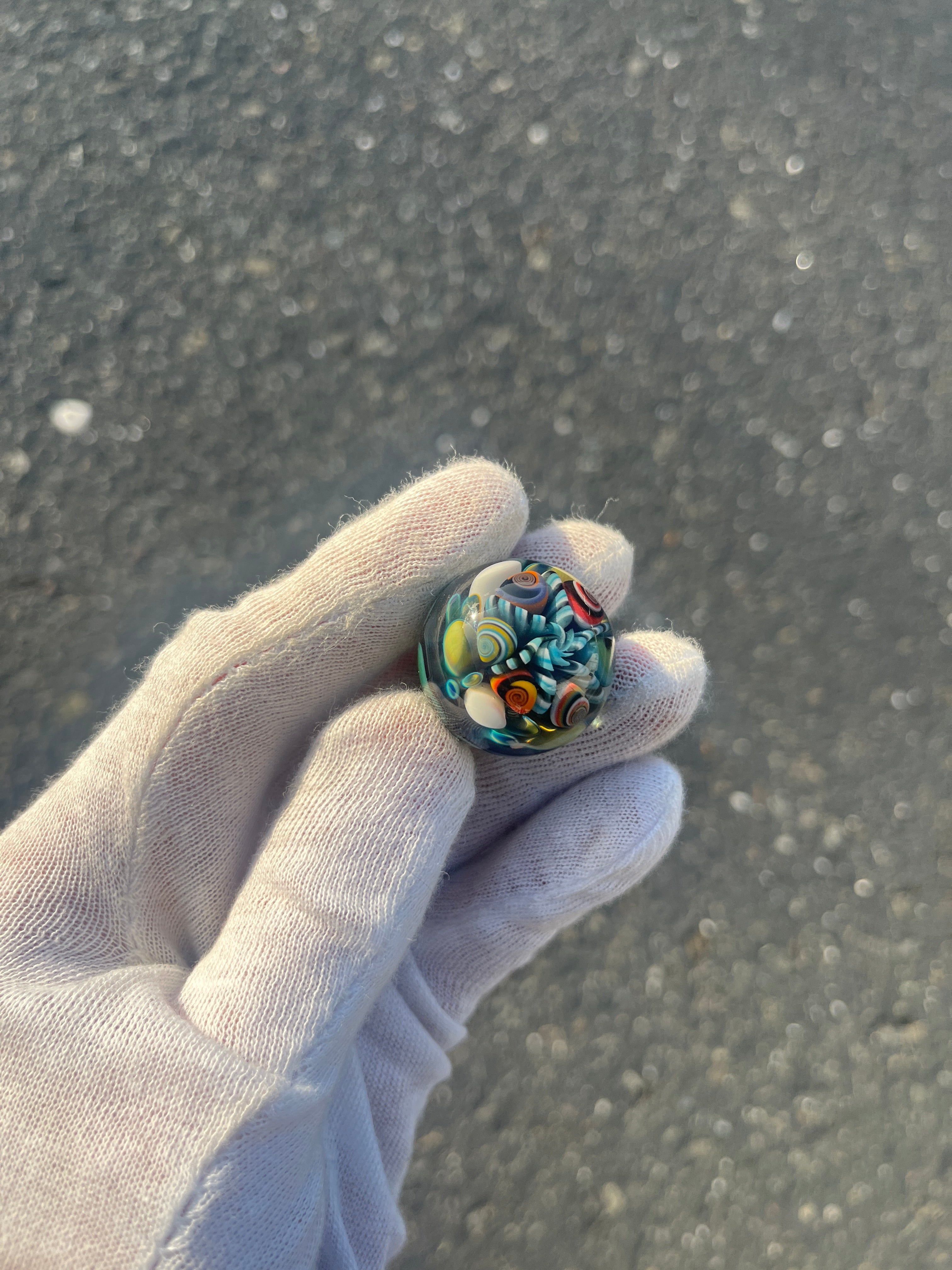 Implosion Thumbprint Marble By Hermit Glass