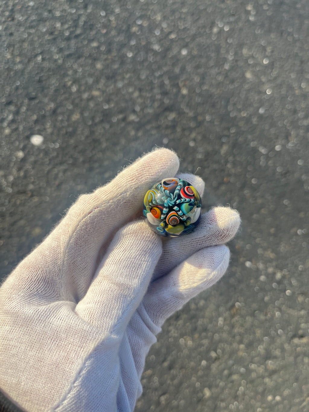 Implosion Thumbprint Marble By Hermit Glass