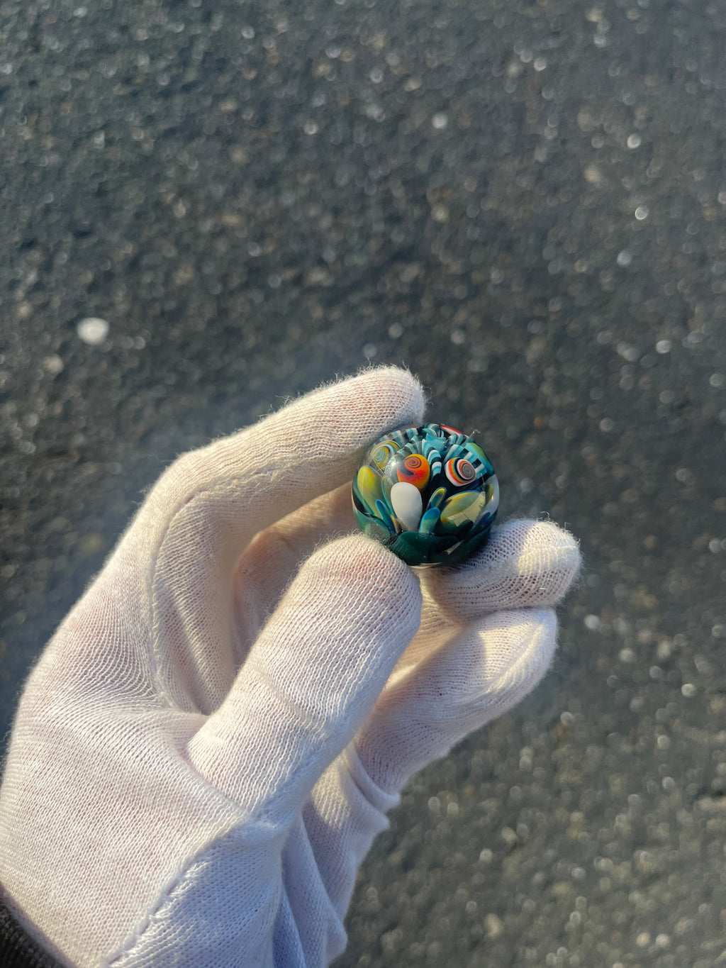 Implosion Thumbprint Marble By Hermit Glass