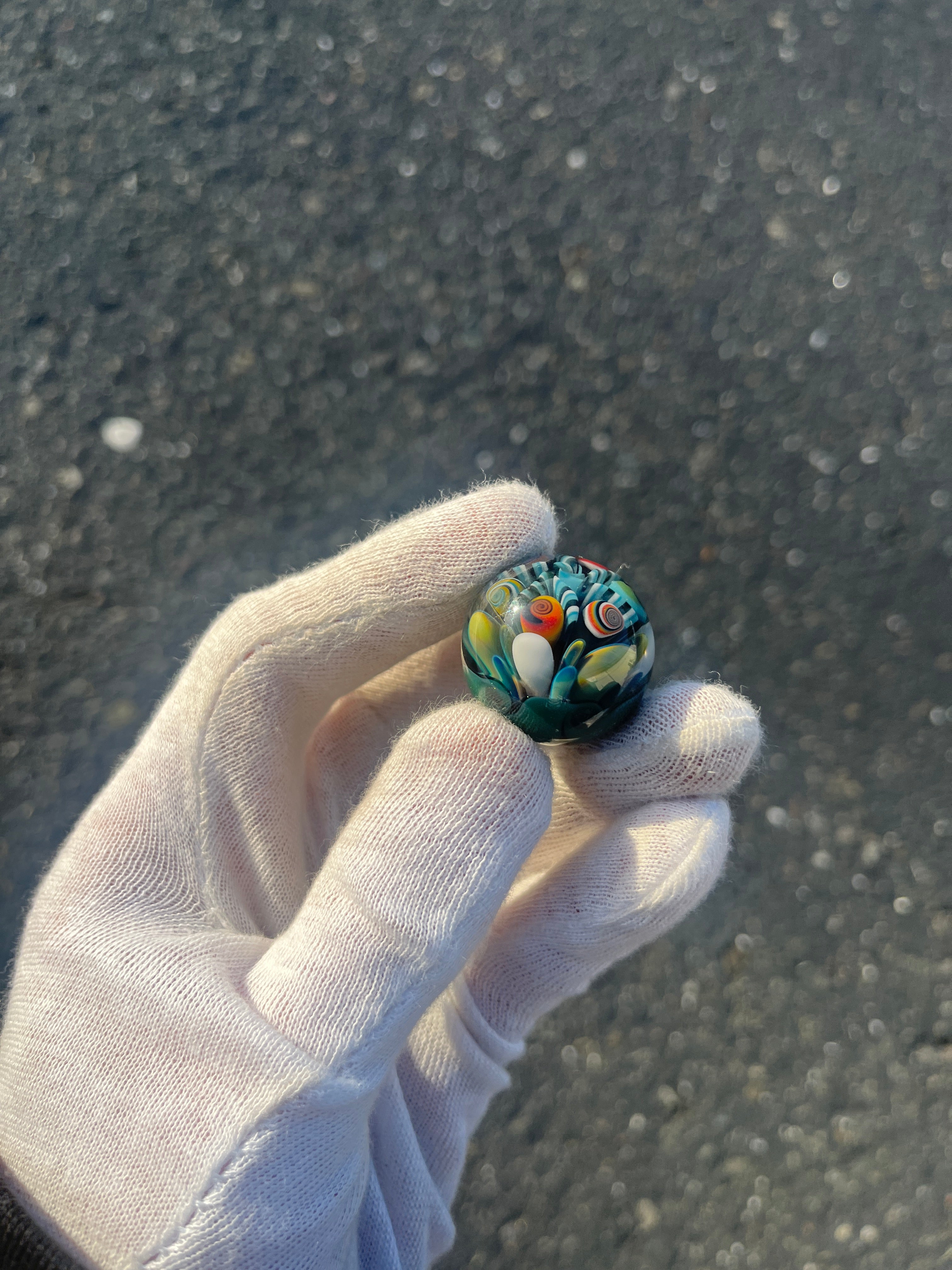 Implosion Thumbprint Marble By Hermit Glass