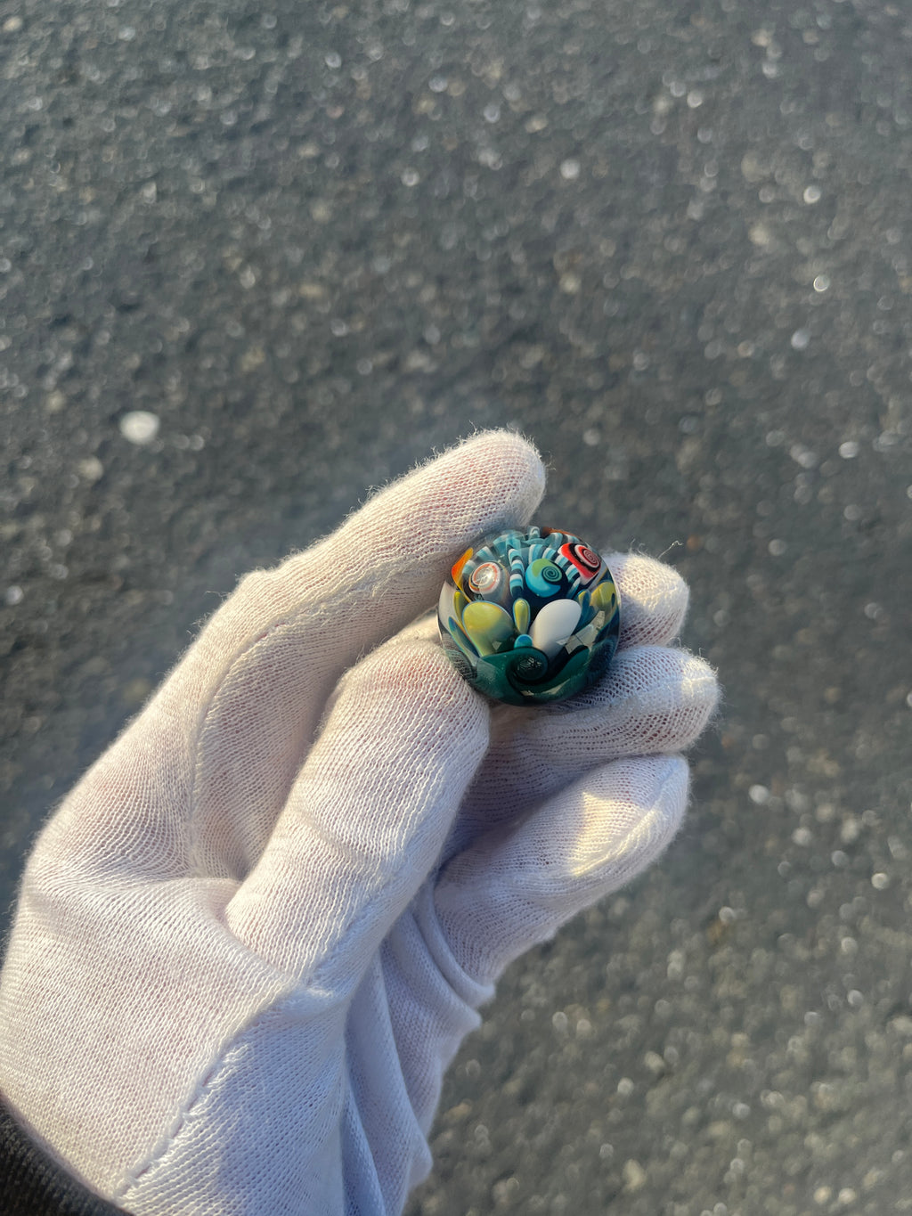 Implosion Thumbprint Marble By Hermit Glass