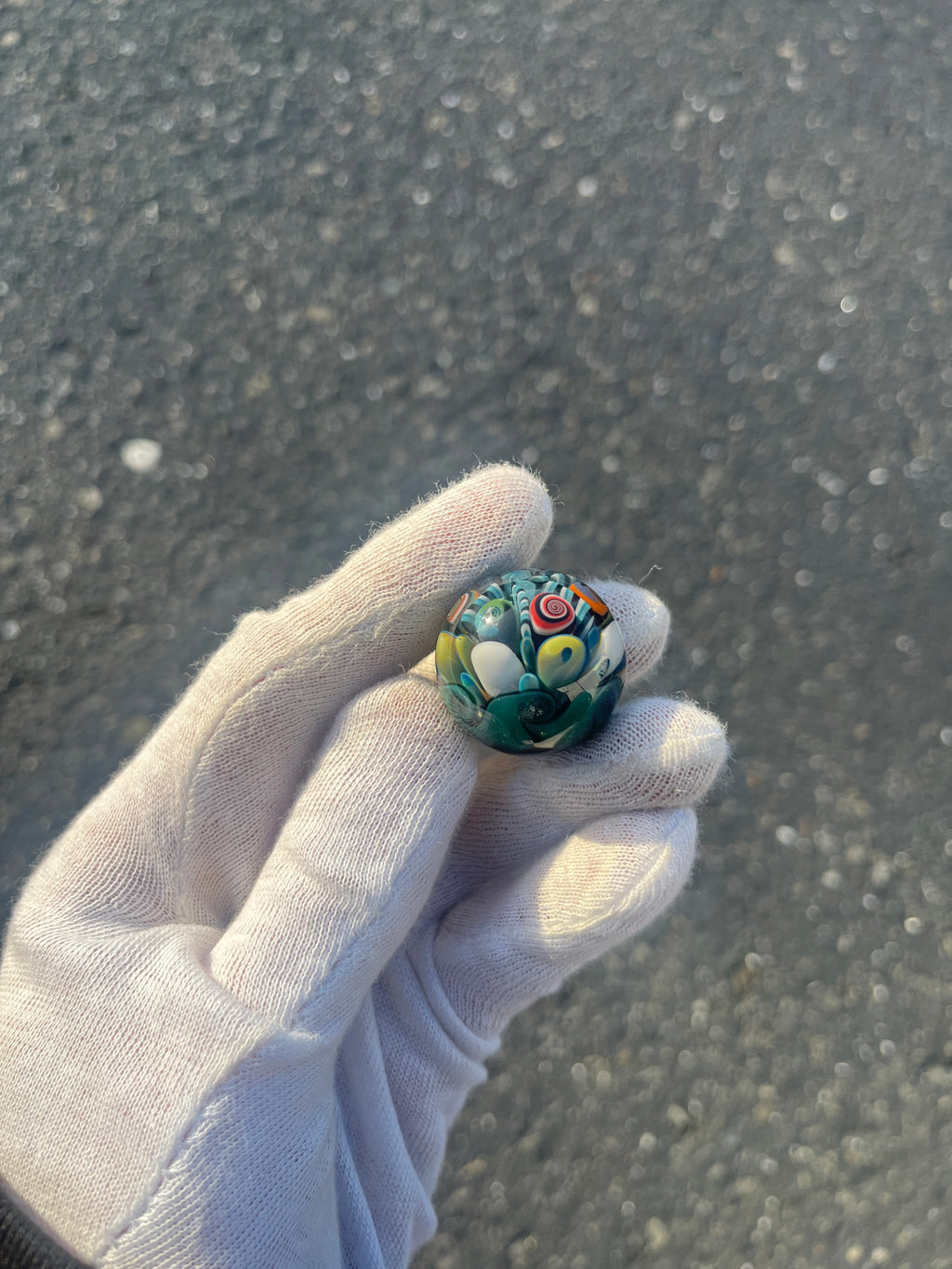 Implosion Thumbprint Marble By Hermit Glass