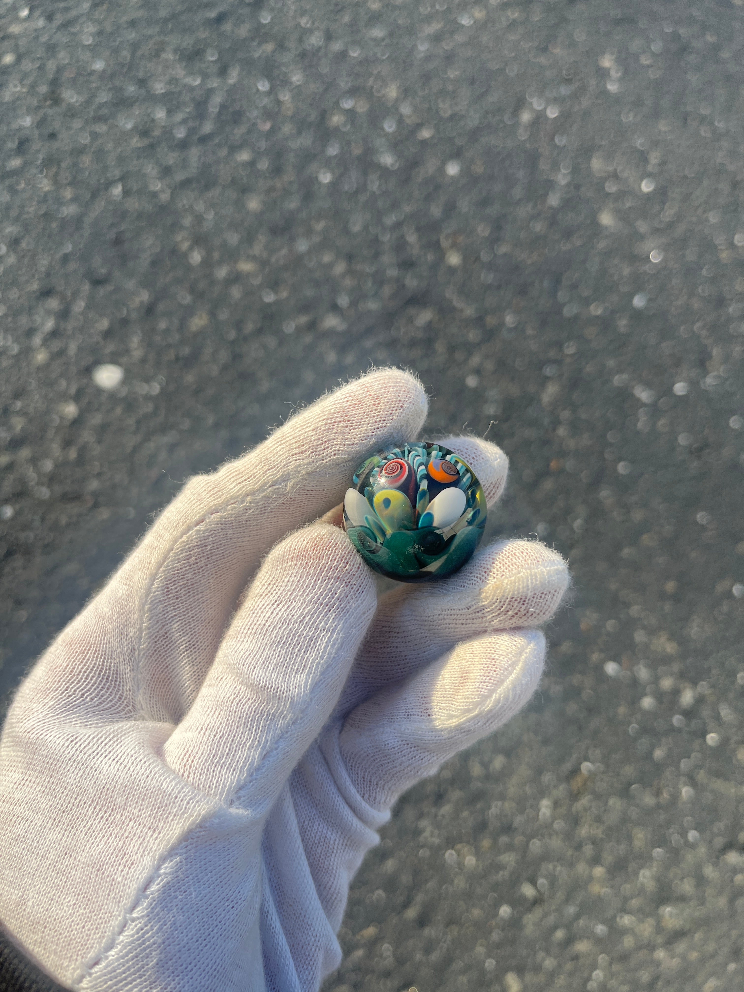 Implosion Thumbprint Marble By Hermit Glass