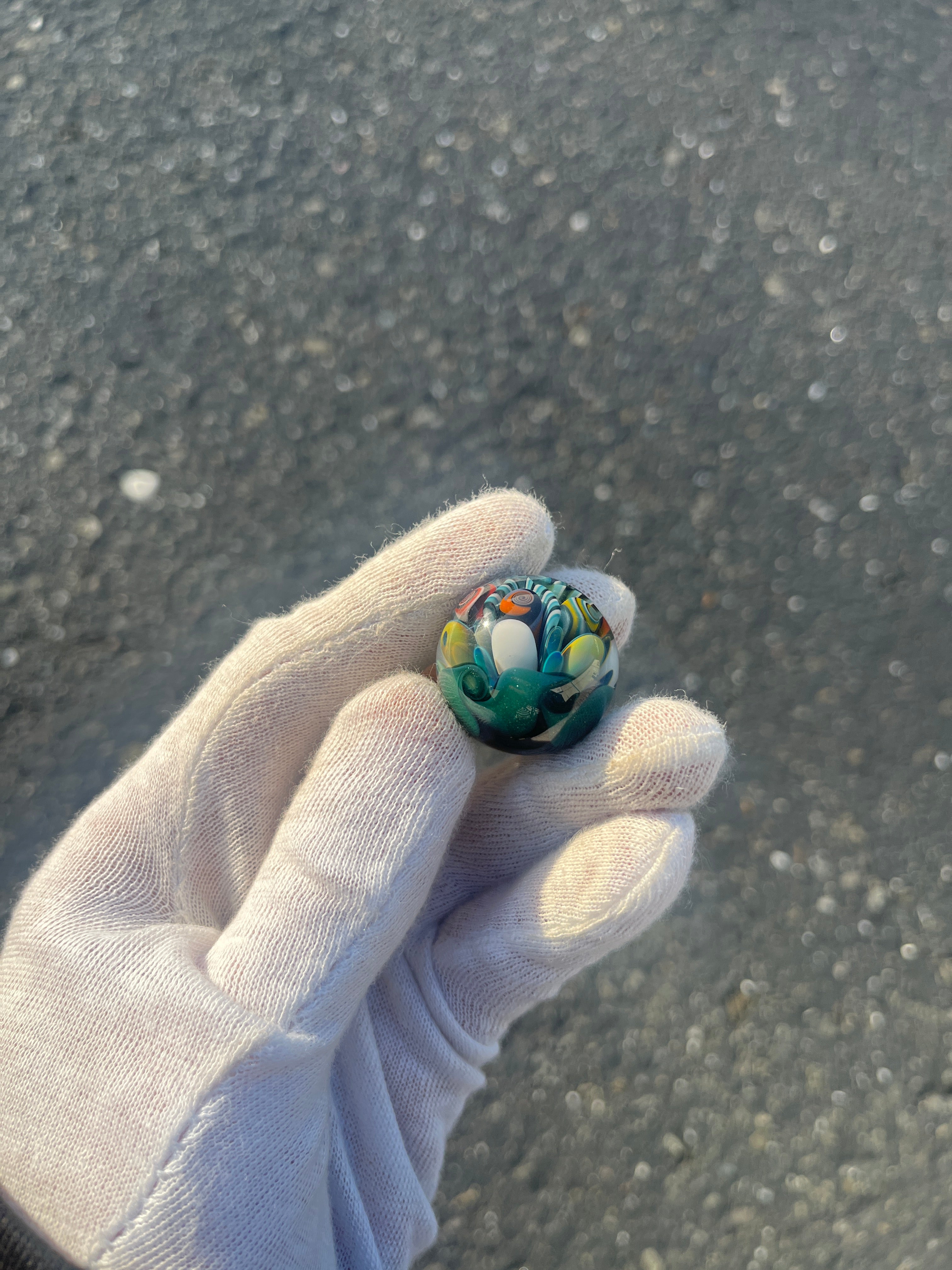 Implosion Thumbprint Marble By Hermit Glass
