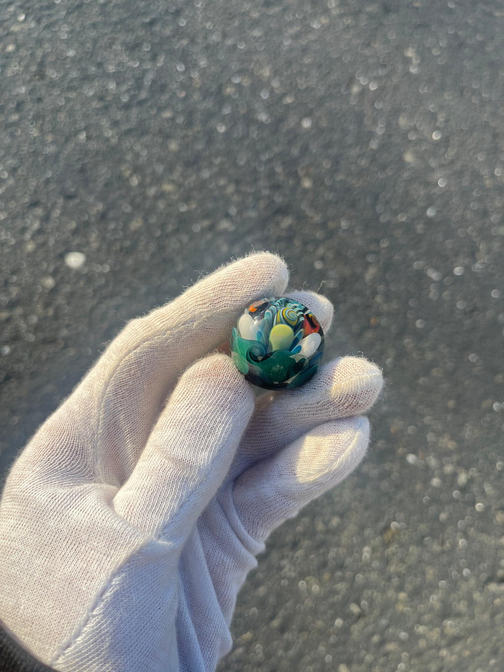 Implosion Thumbprint Marble By Hermit Glass