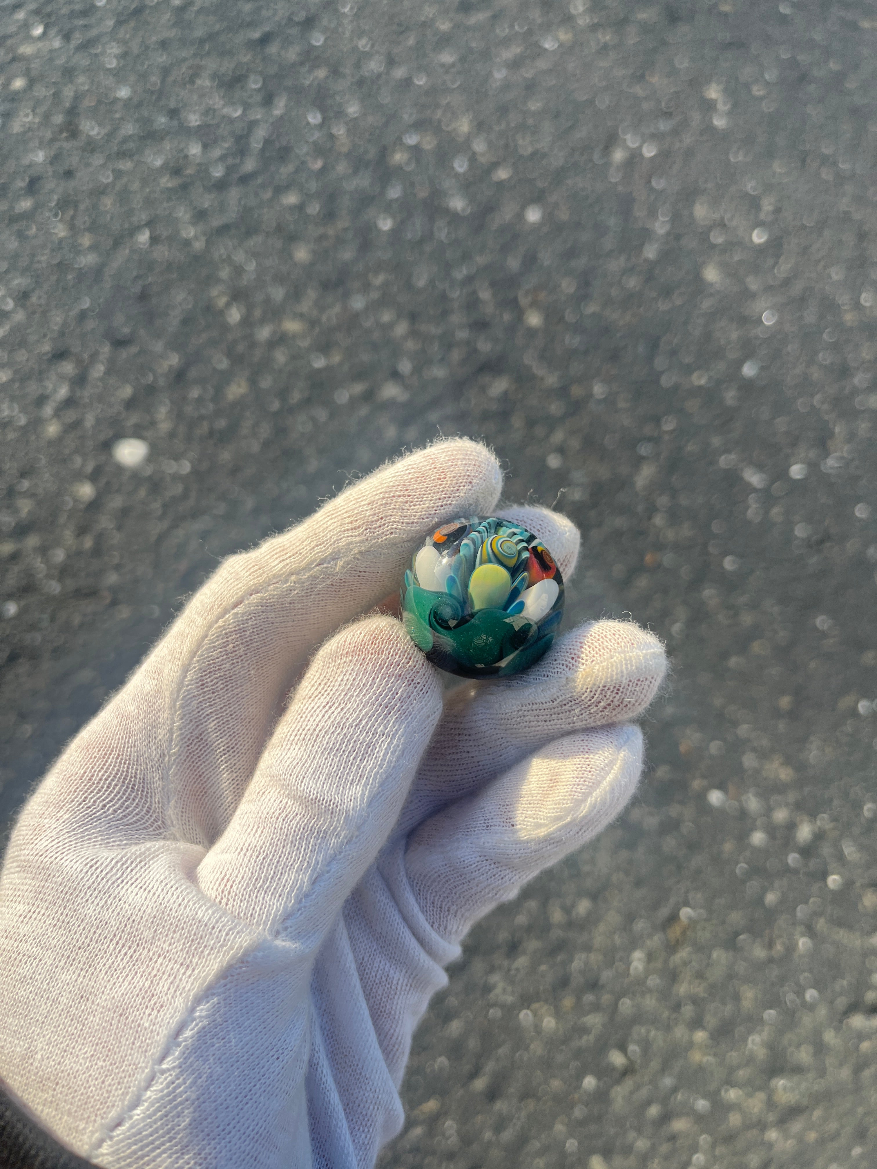 Implosion Thumbprint Marble By Hermit Glass