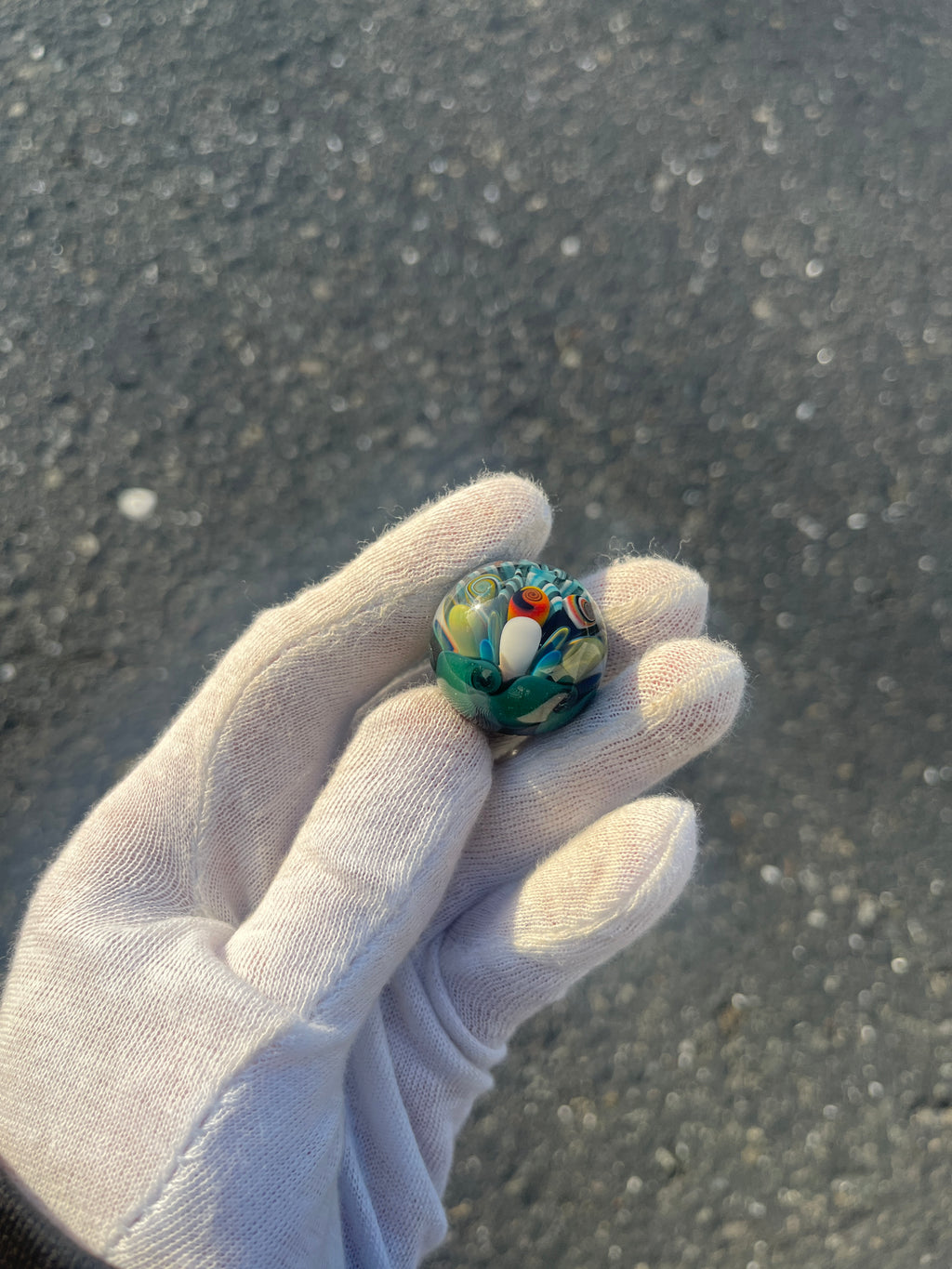 Implosion Thumbprint Marble By Hermit Glass