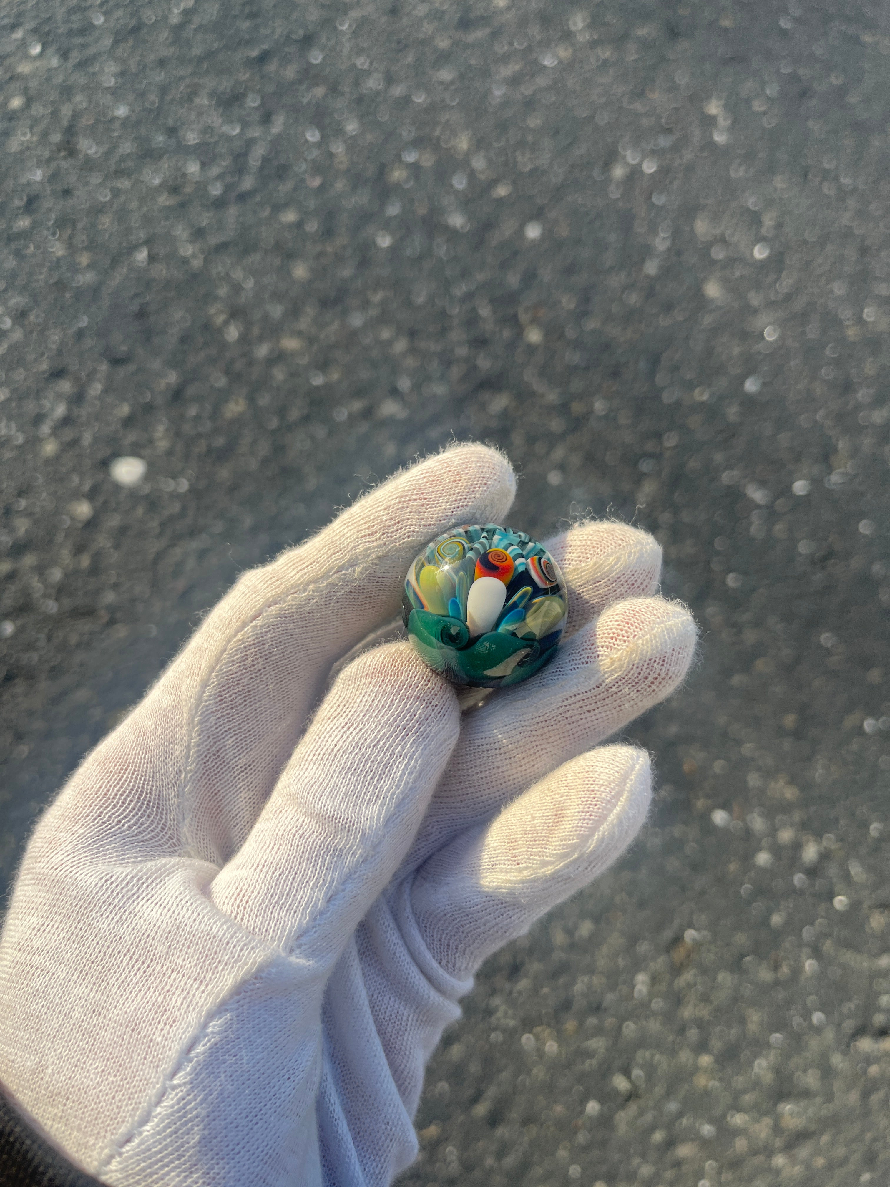 Implosion Thumbprint Marble By Hermit Glass