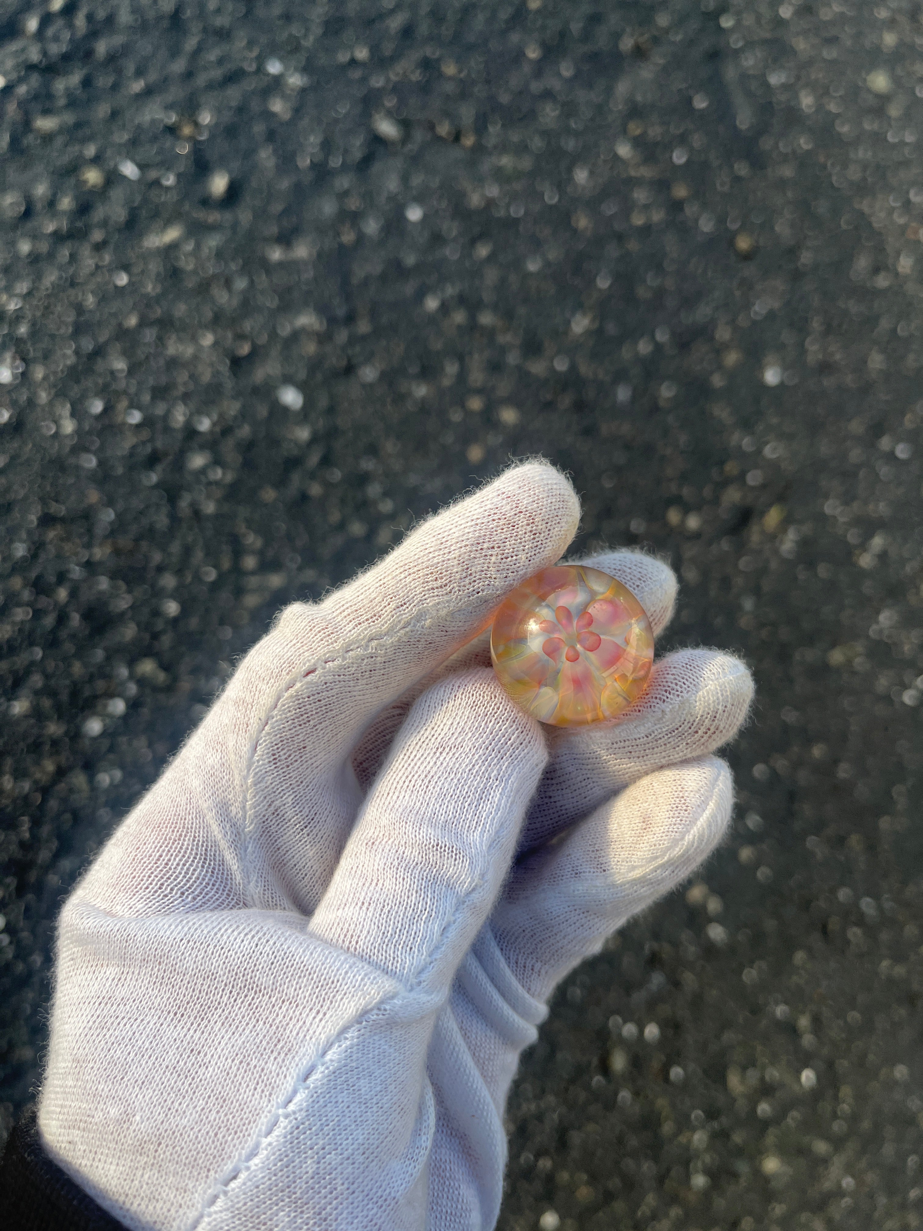 Gold Implosion Marble #2 By Gato Glass