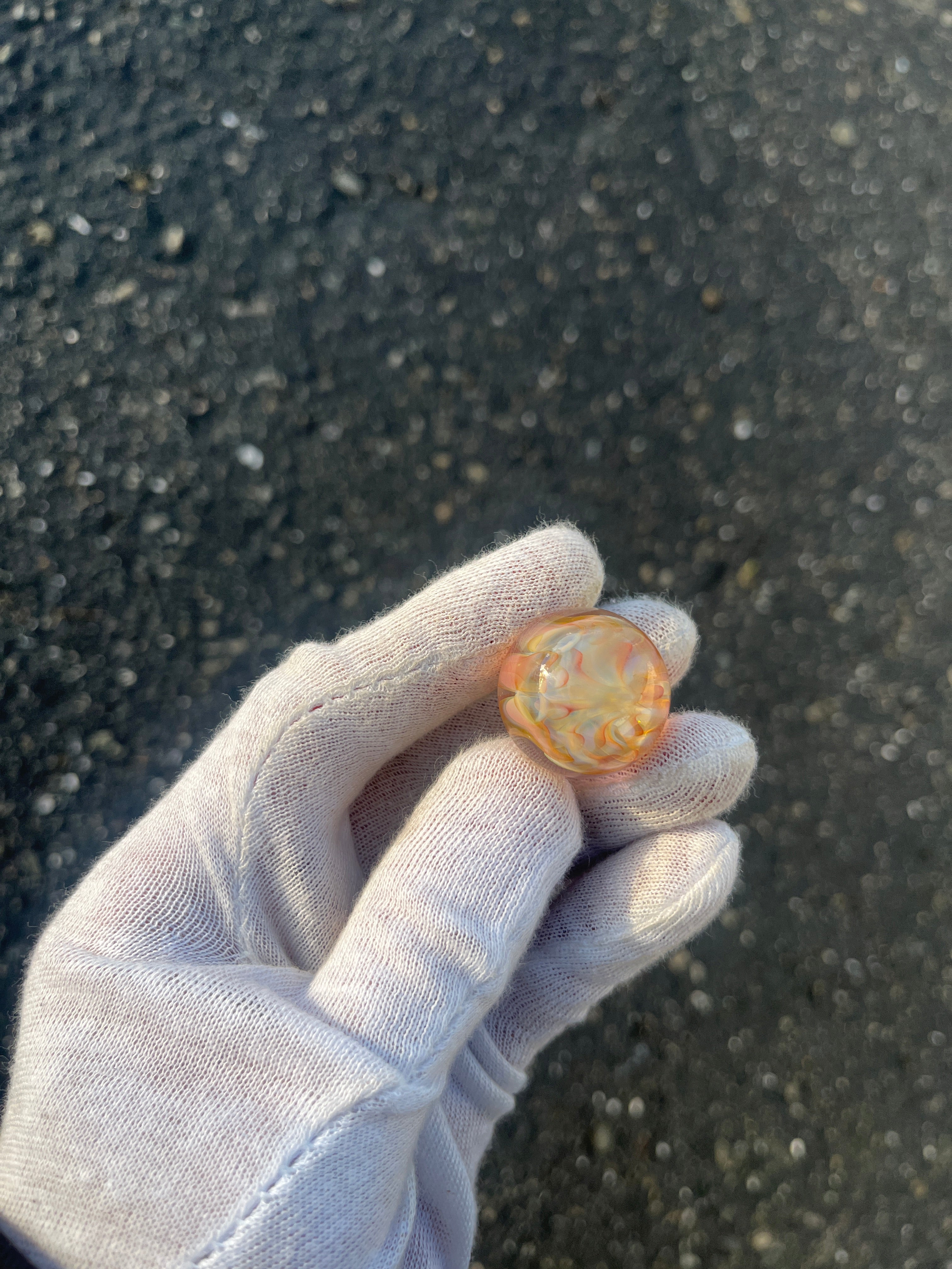 Gold Implosion Marble #2 By Gato Glass