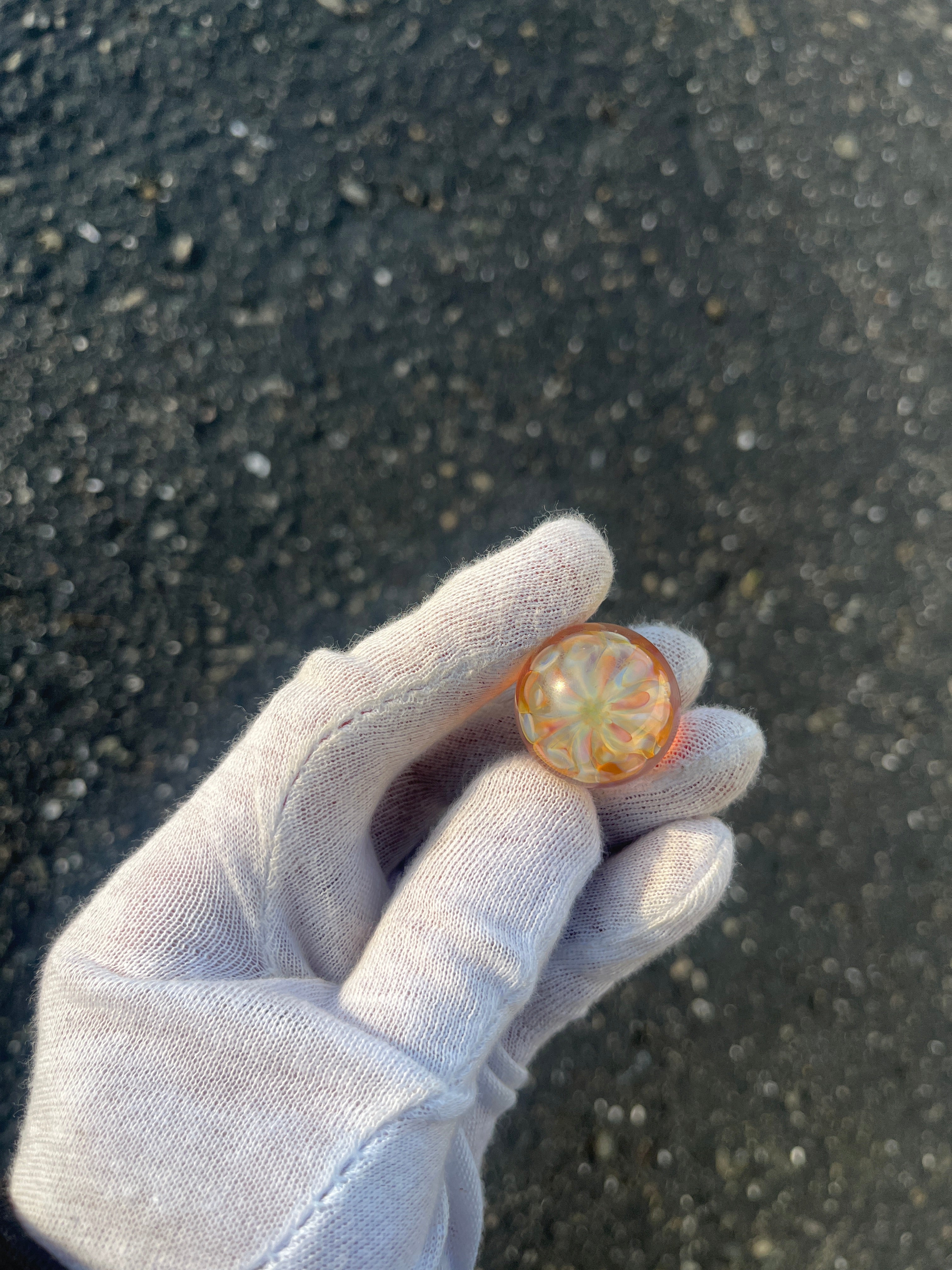 Gold Implosion Marble #2 By Gato Glass