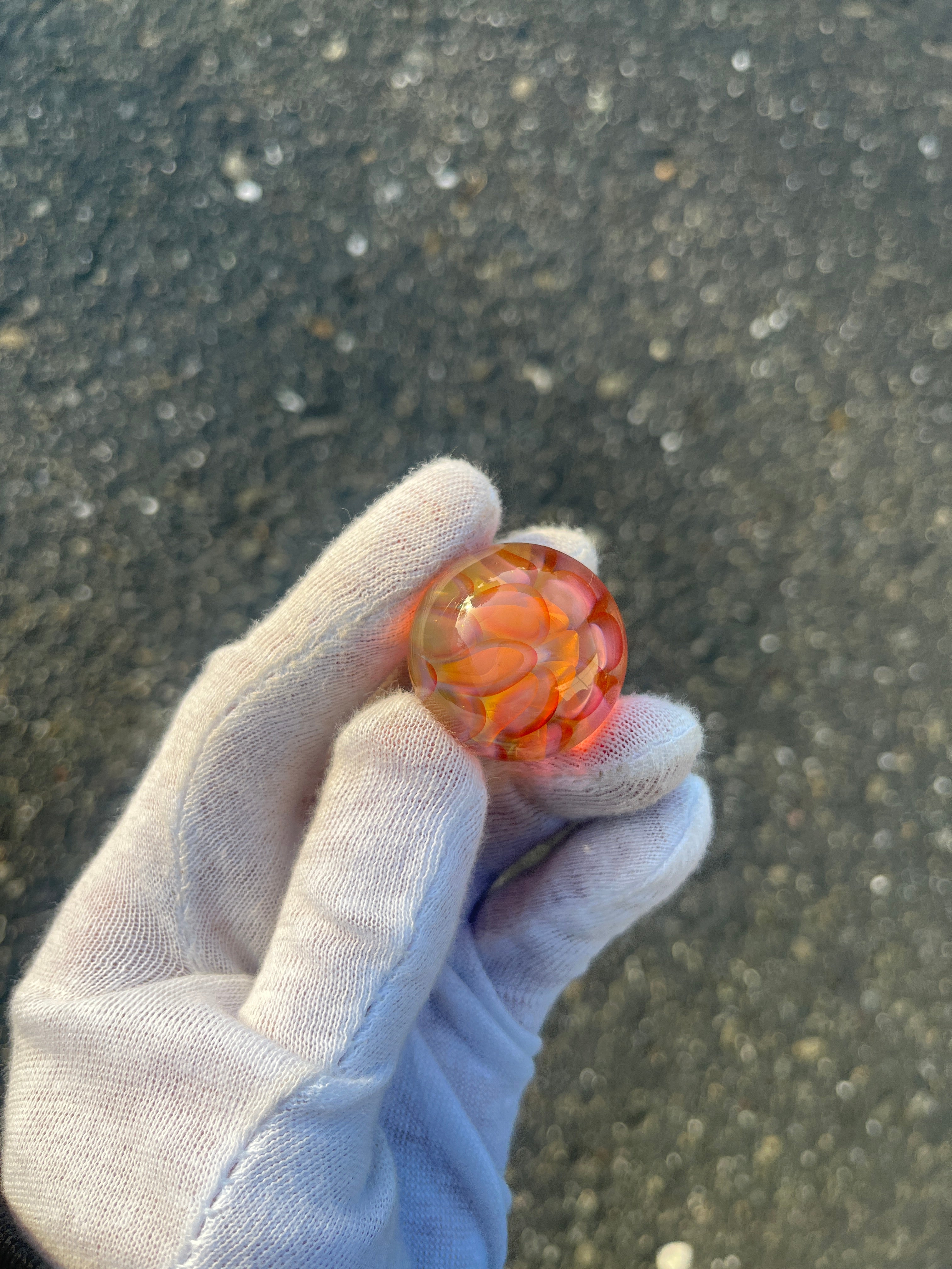 Gold Implosion Marble #3 By Gato Glass